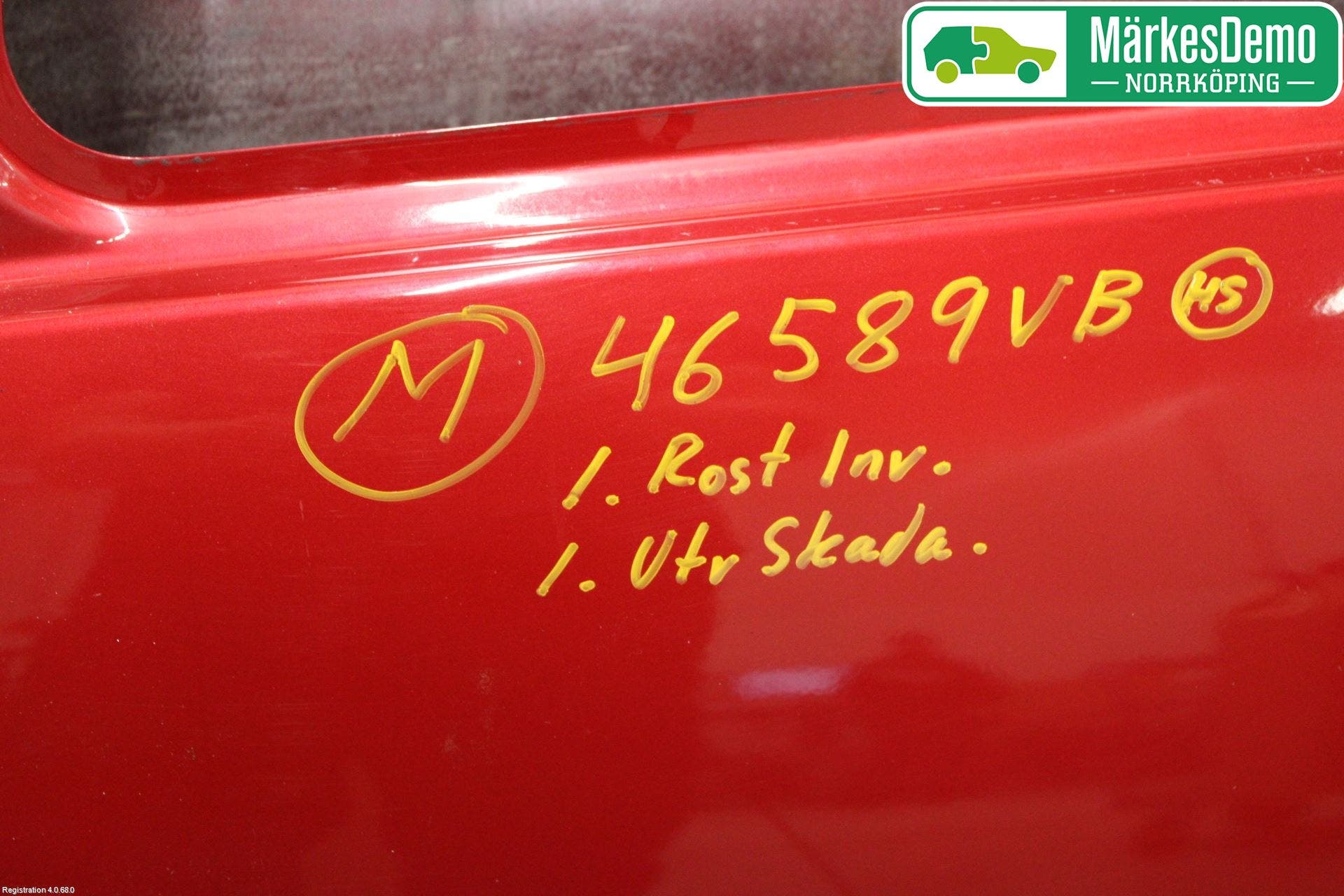 Toyota AYGO 06-14 Dörr Bak Vänster