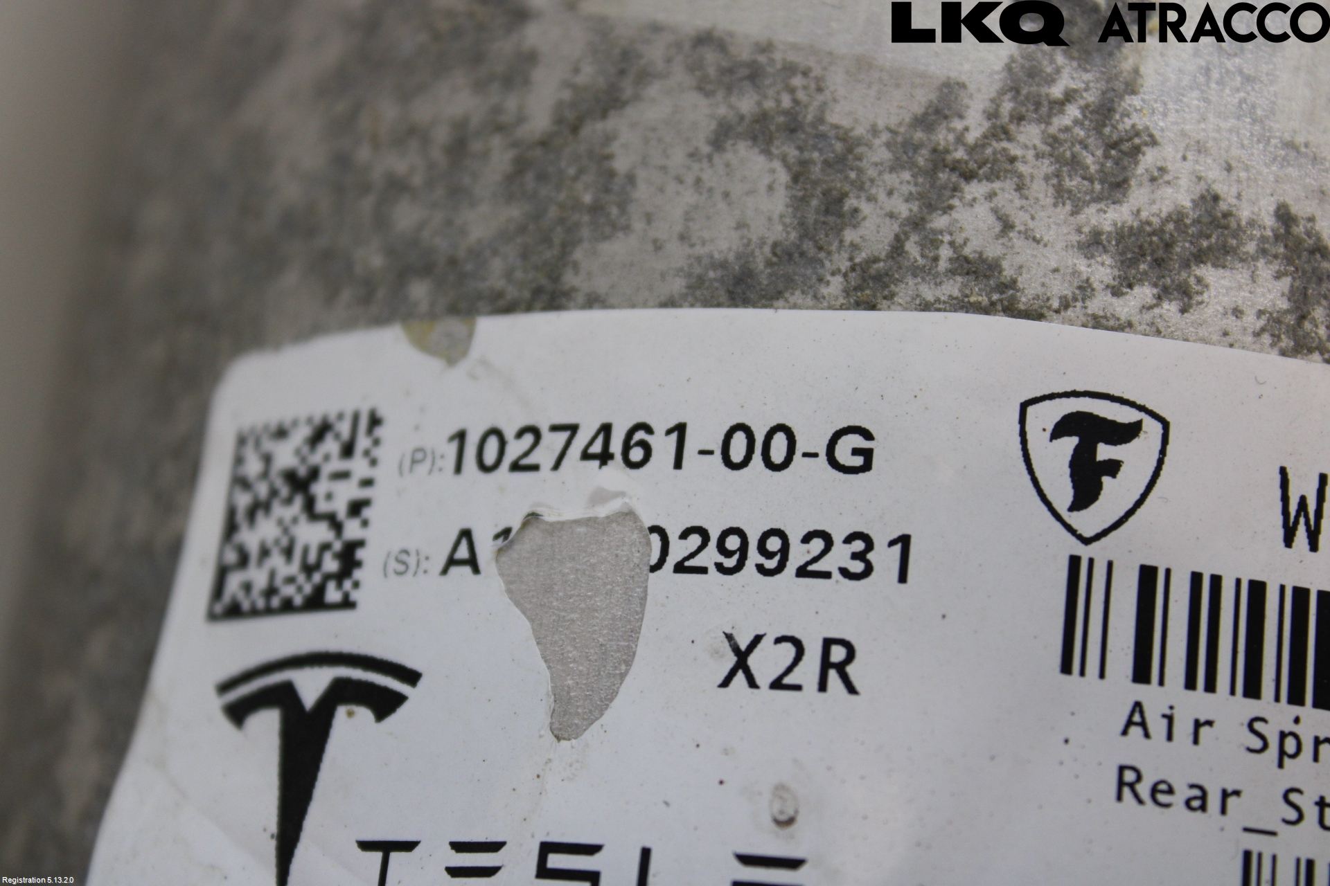 Tesla MODEL X 16- Nivå-Luftfjädring Bälg