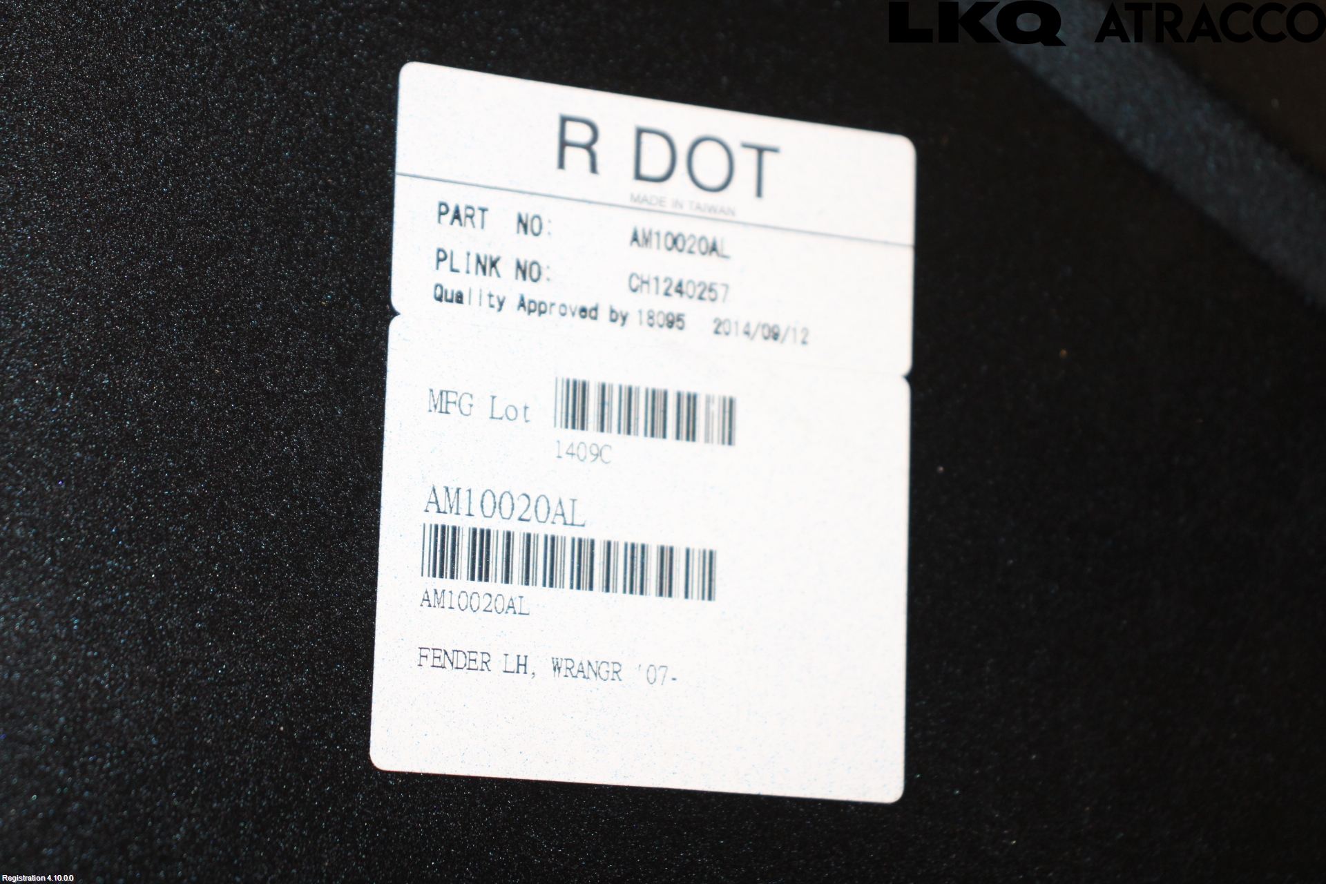 Jeep WRANGLER Skärm Fram Vänster