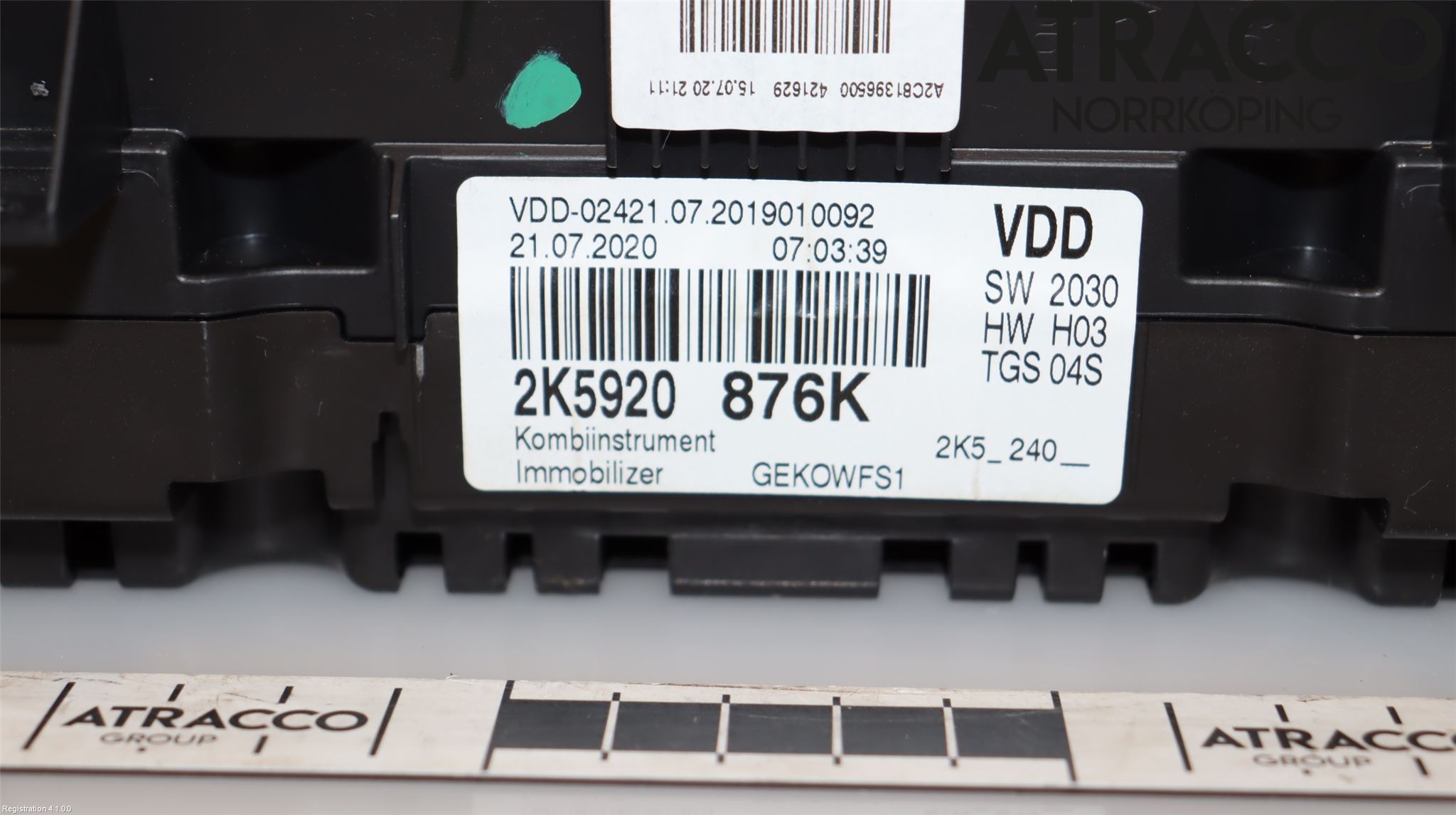 Volkswagen VW CADDY 16-20 Instrument Komb