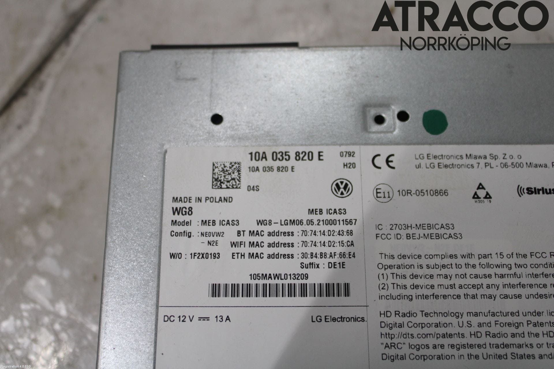 Volkswagen VW ID.3 21- Cd Radio - Multimediapanel