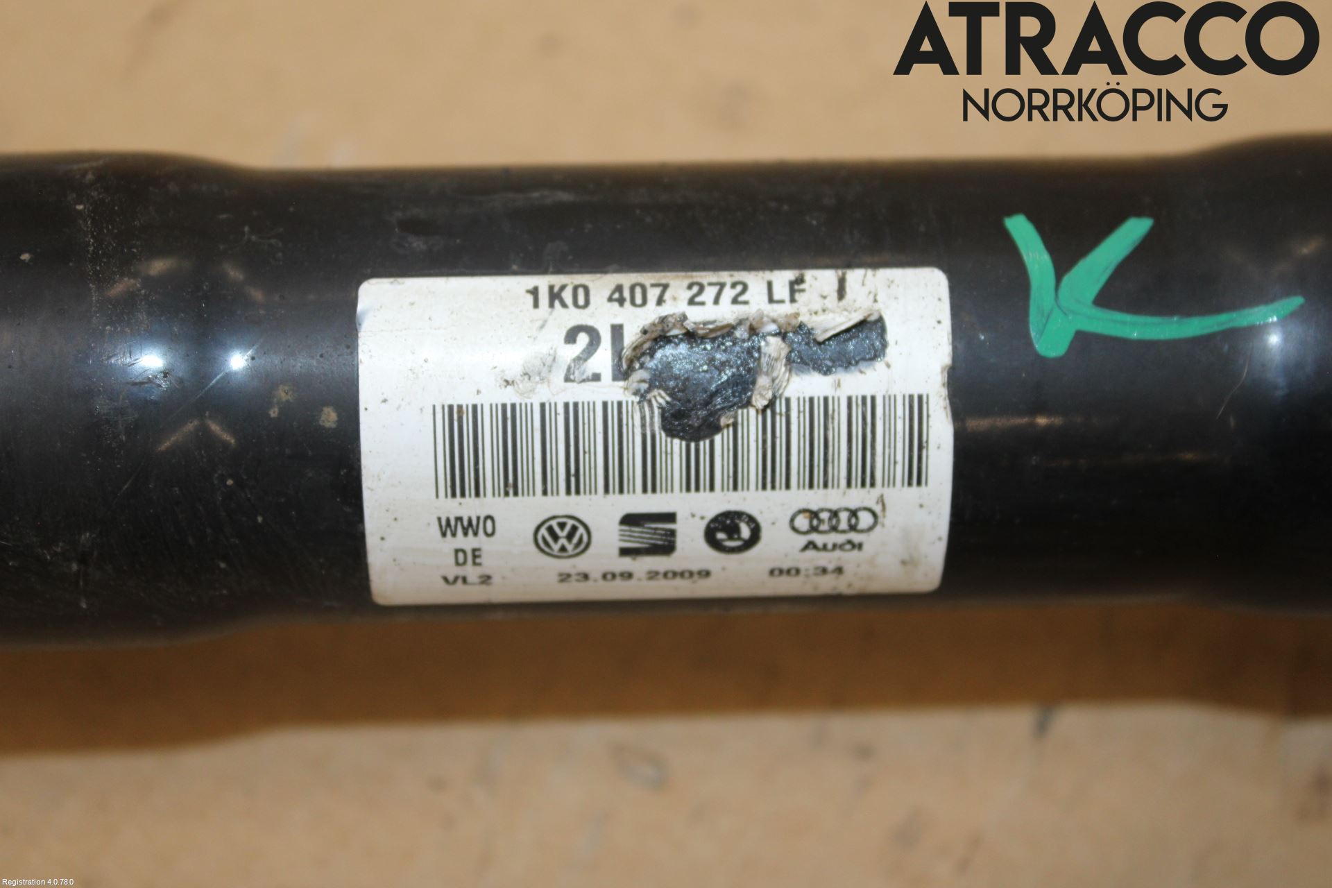 Volkswagen VW GOLF VI 09-13 Drivaxel Fram Höger