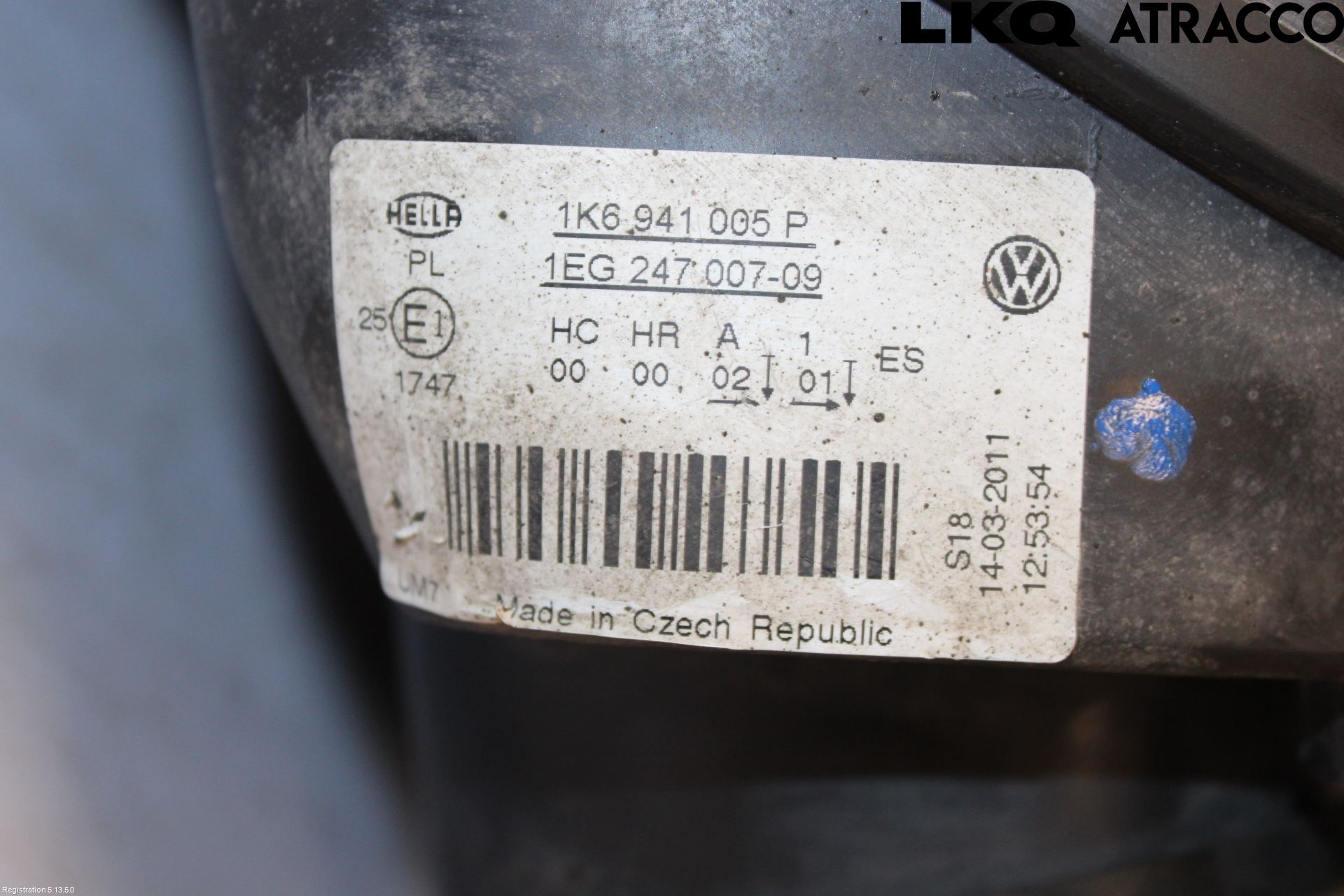 Volkswagen VW GOLF V 04-09 Strålkastare Vänster