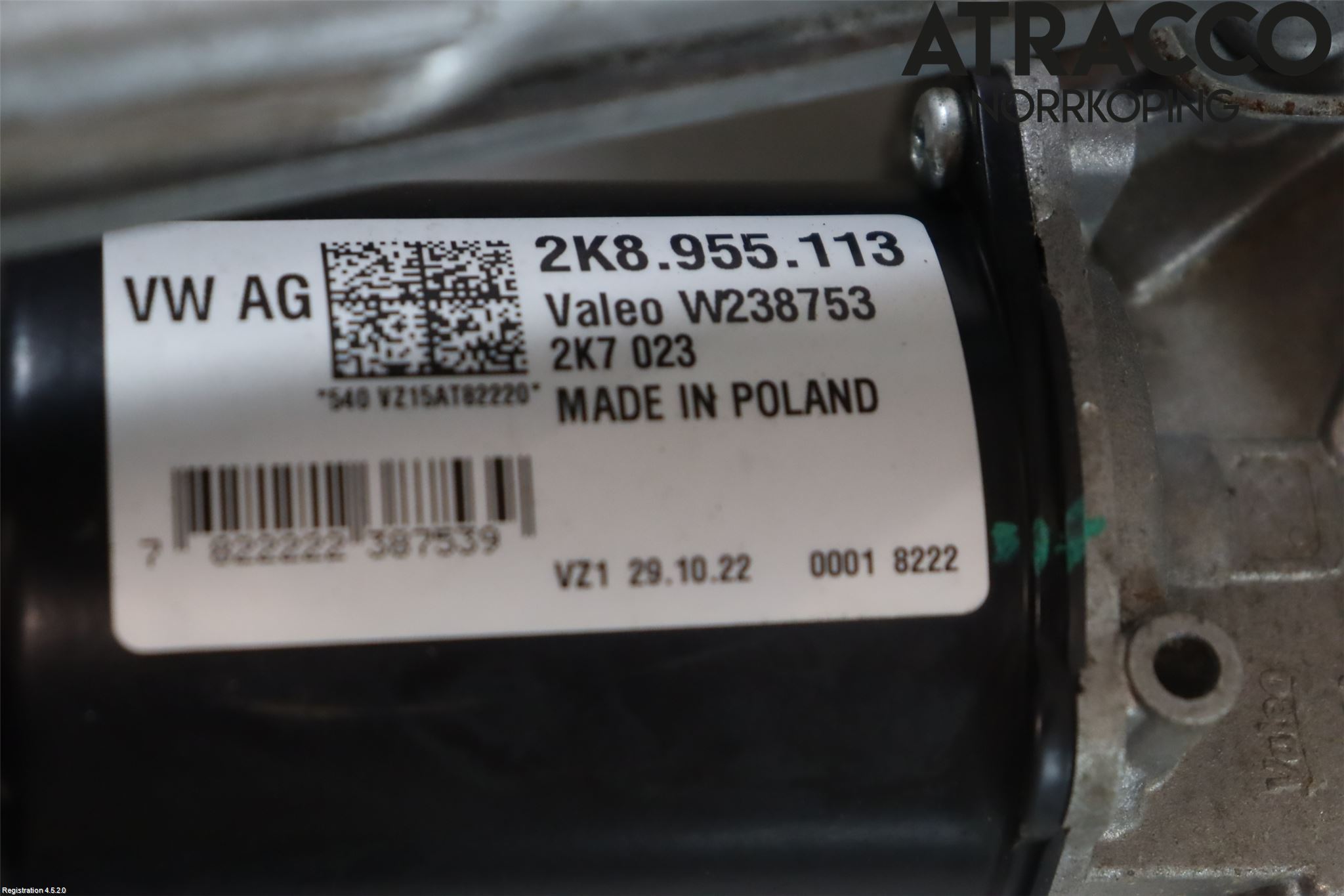 Volkswagen VW CADDY 21- Torkarmekanism Vindruta