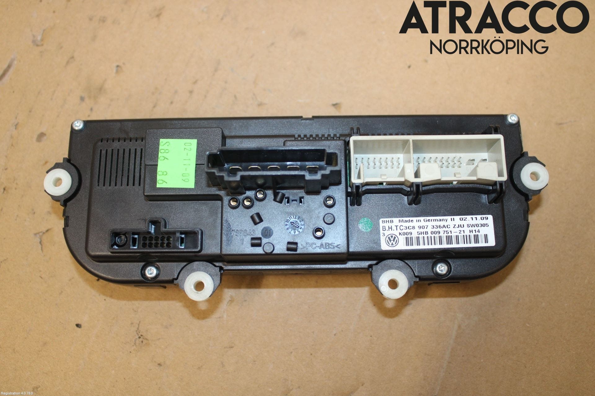 Volkswagen VW GOLF VI 09-13 Värmereglage