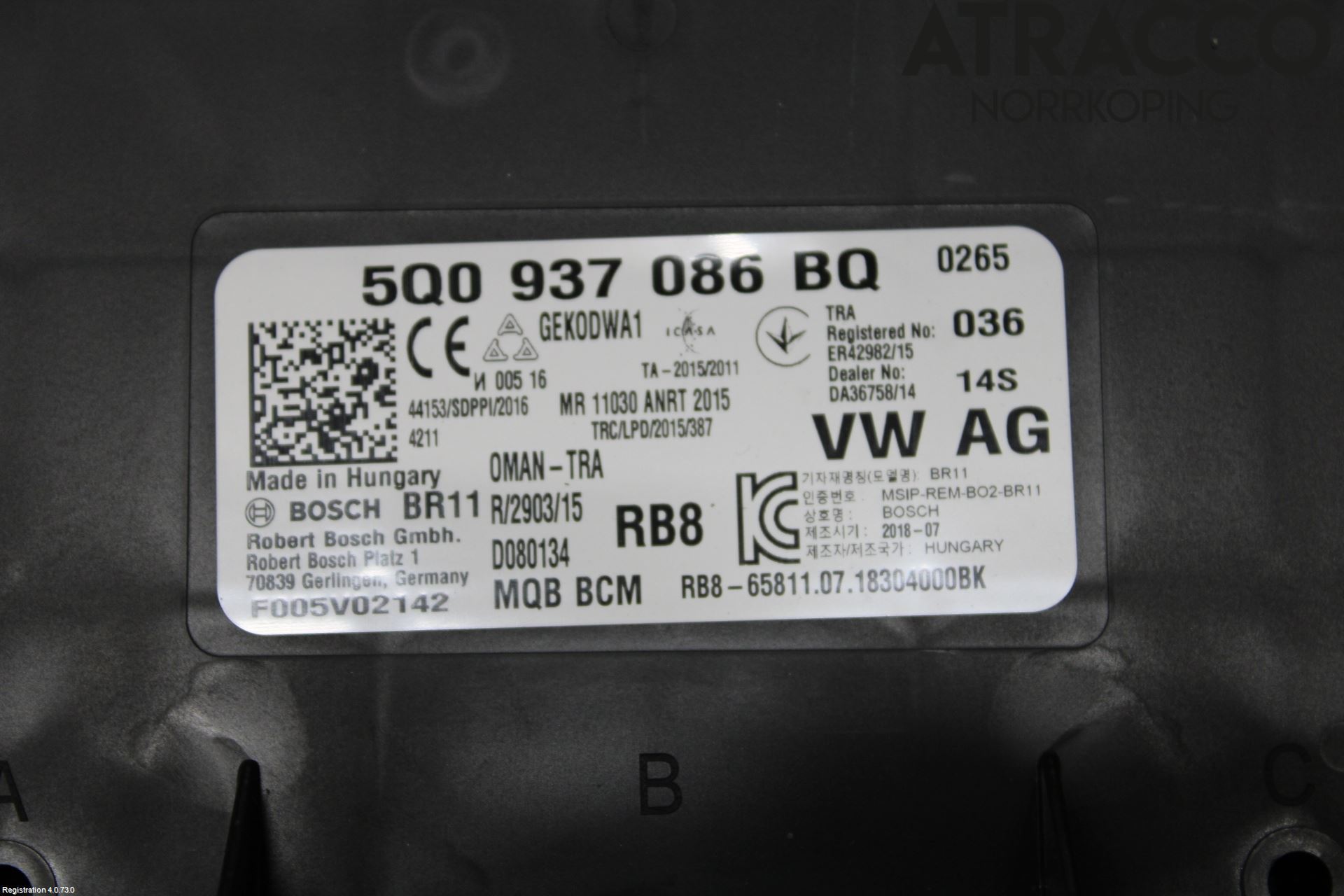 Volkswagen VW GOLF / E-GOLF VII 13-20 Komfort Styrdon