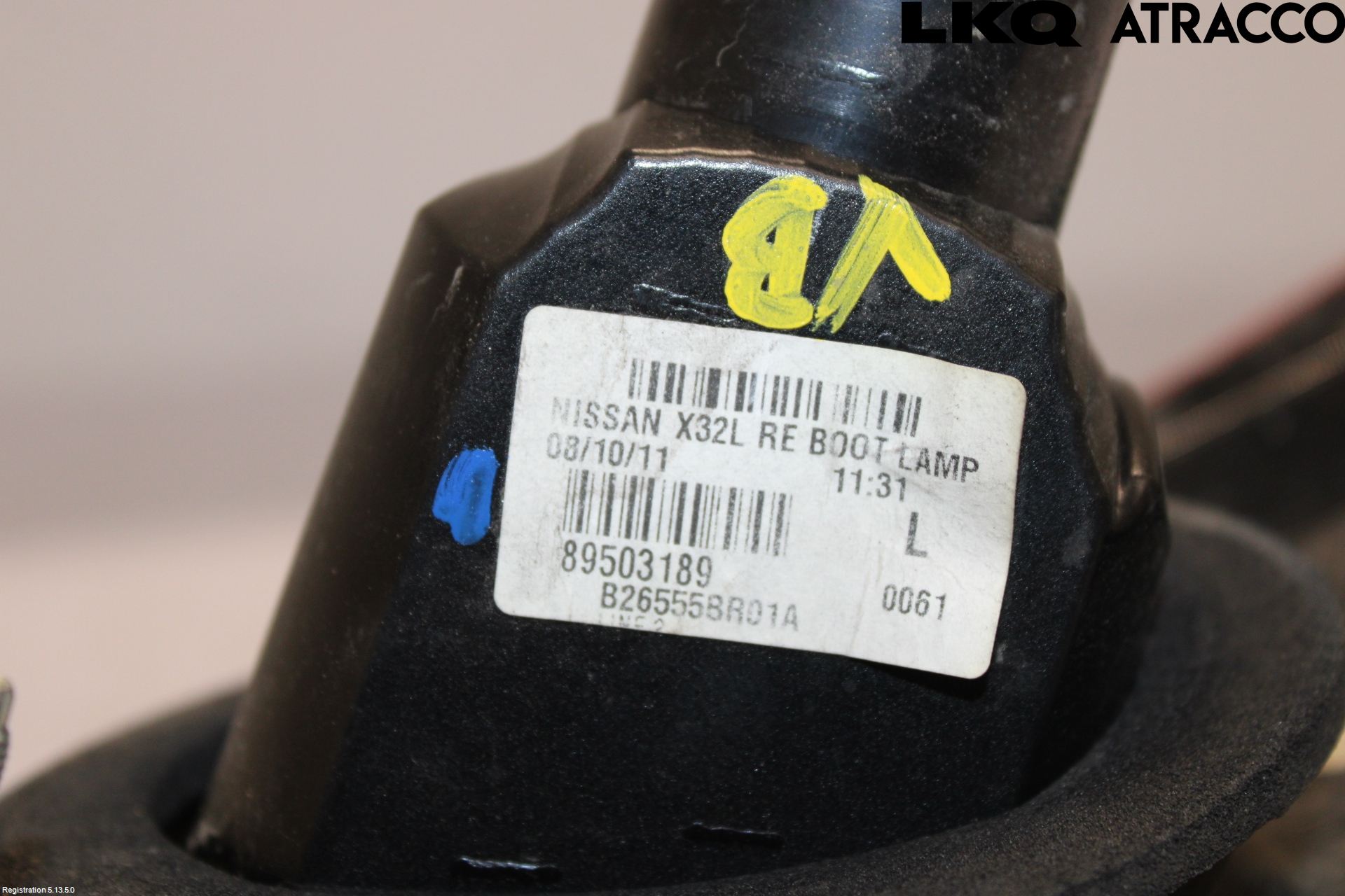Nissan QASHQAI+2  10-14 Bakljus Lucka Vä