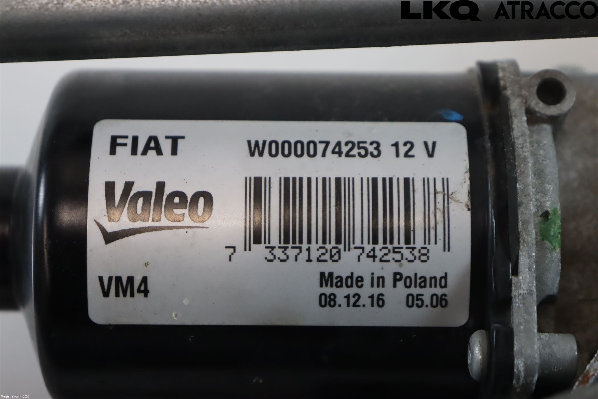 Fiat TIPO/CROSS 16- Torkarmekanism Vindruta