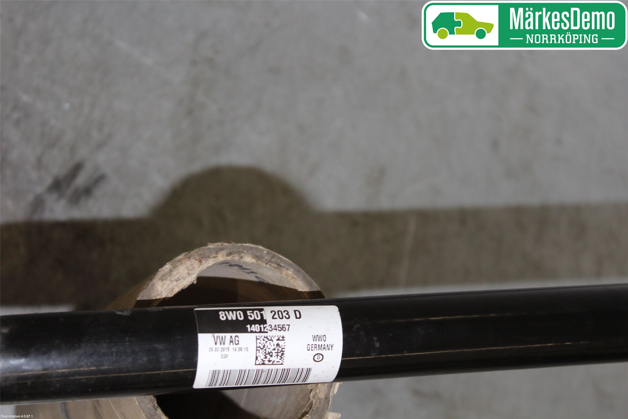 Audi A4/S4 B9 16-19 Drivaxel Bak Höger