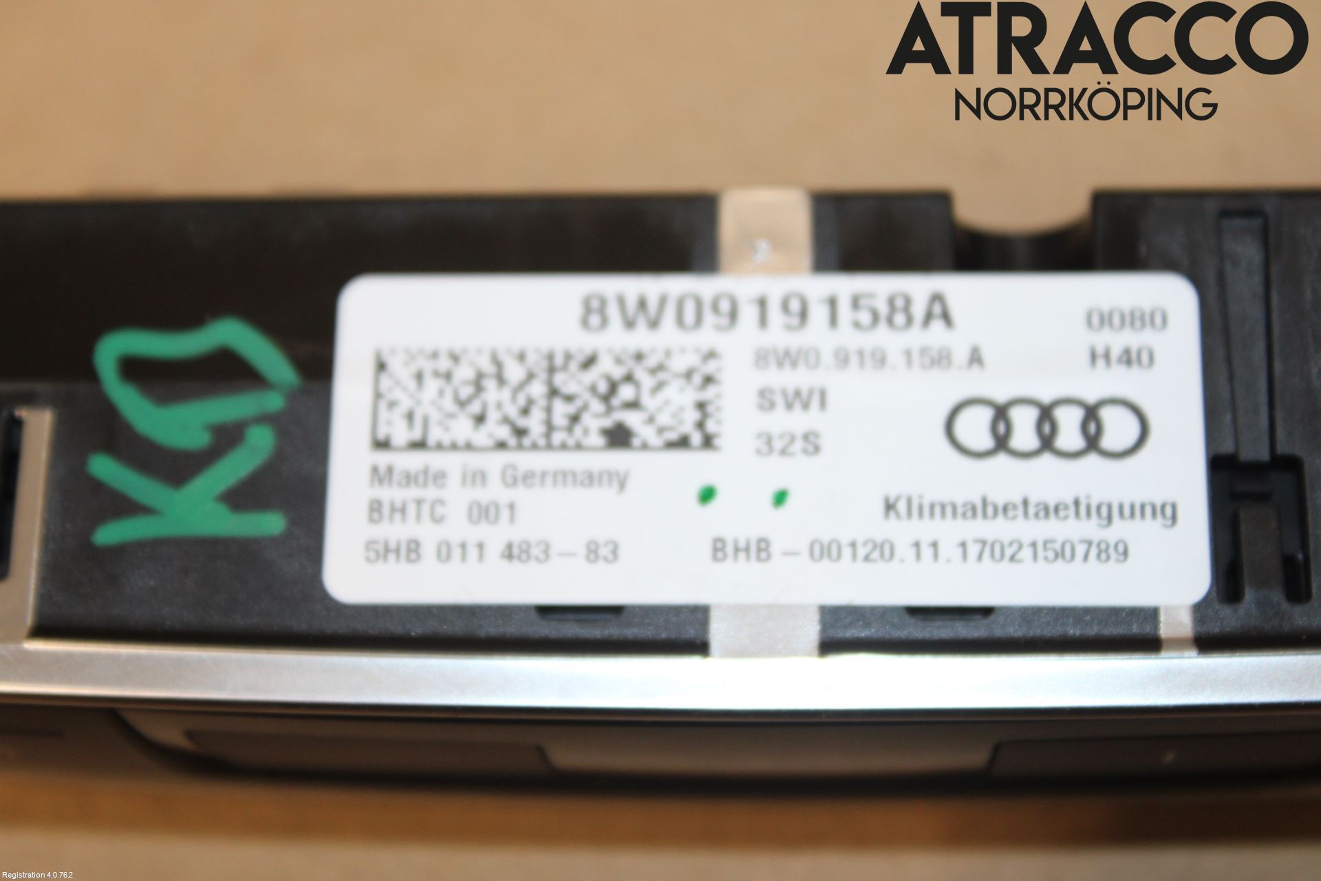 Audi A4/S4 B9 16-19 Värmereglage