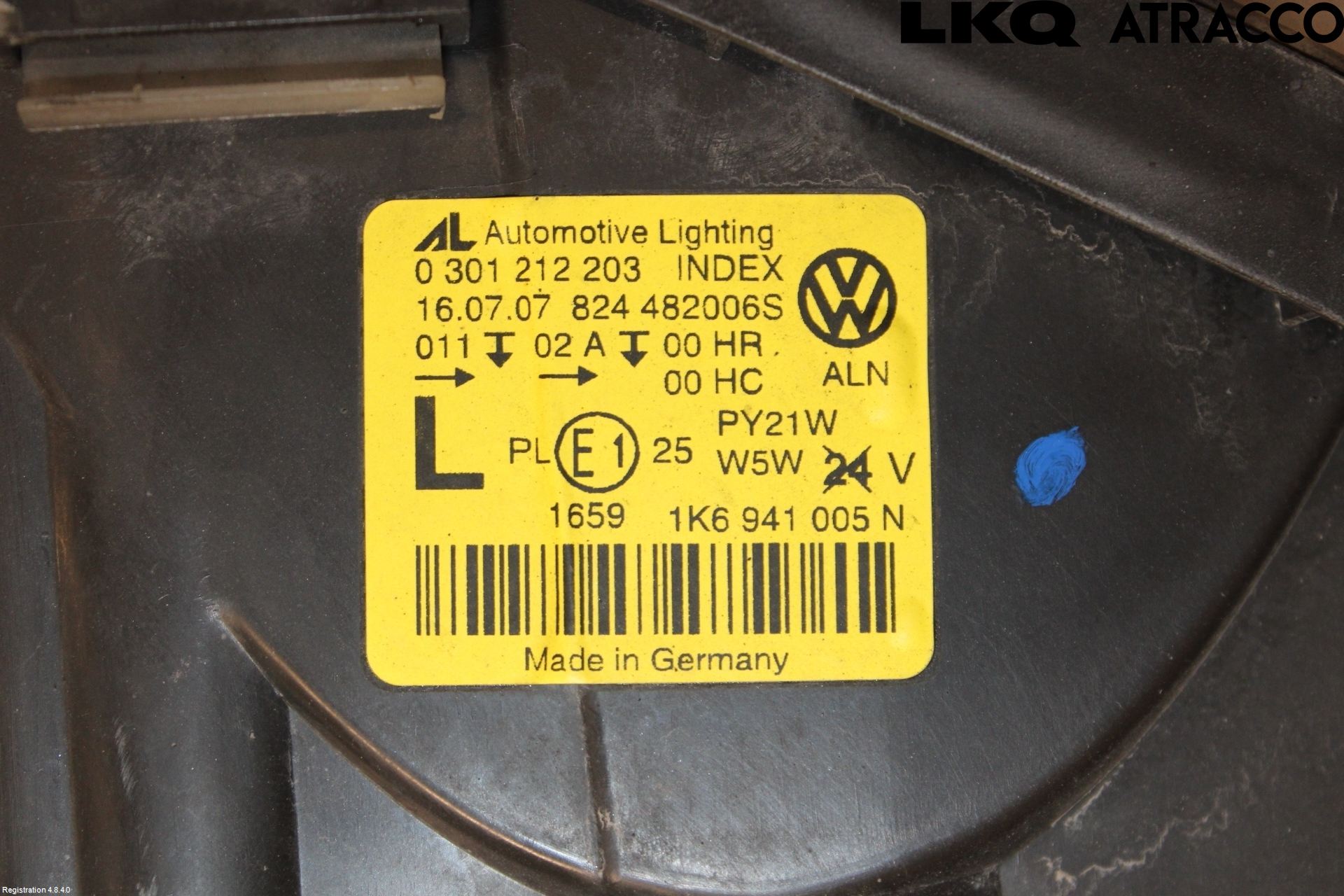 Volkswagen VW GOLF V 04-09 Strålkastare Vänster