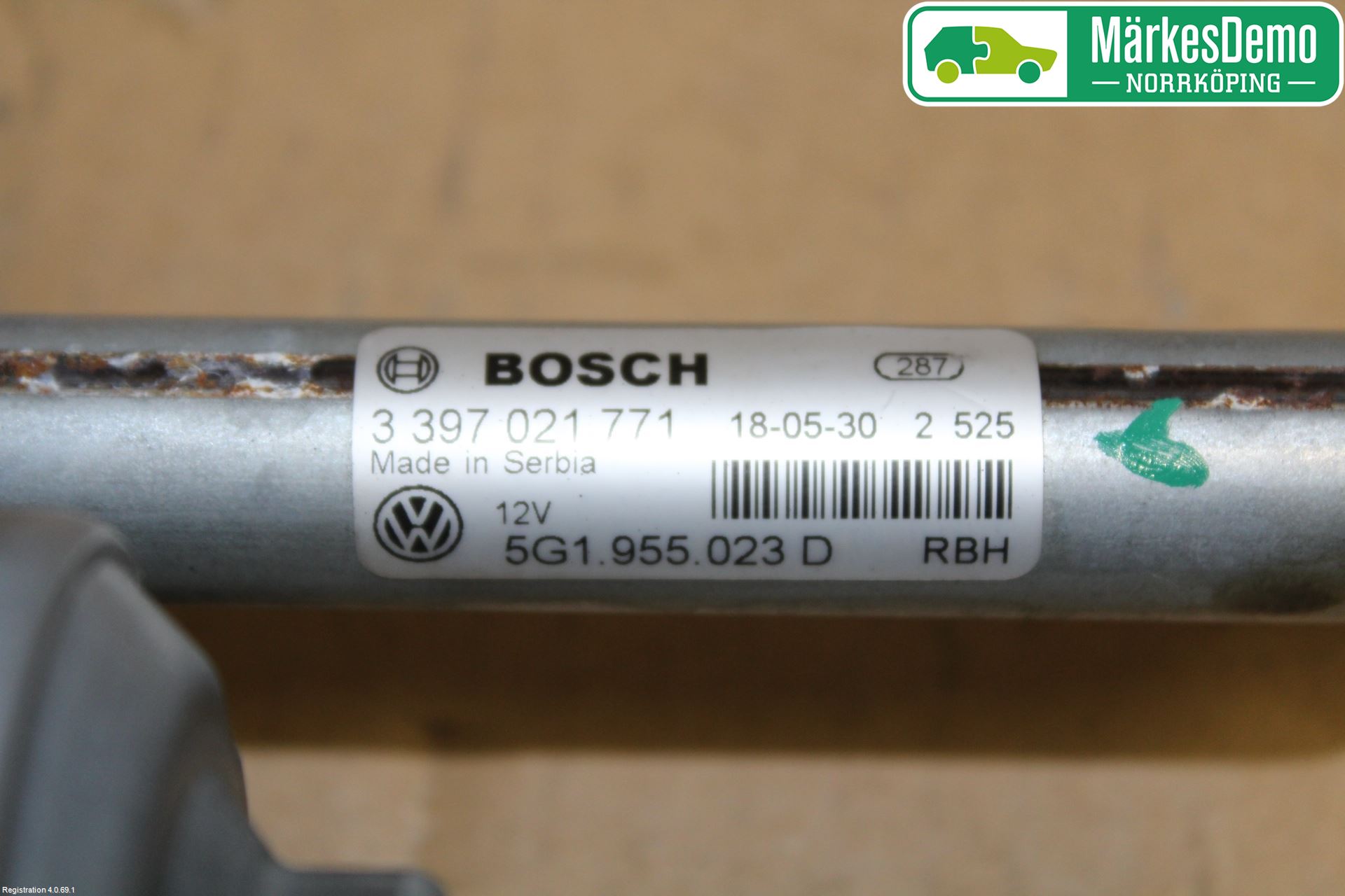 Volkswagen VW GOLF / E-GOLF VII 13-20 Torkarmekanism Vindruta