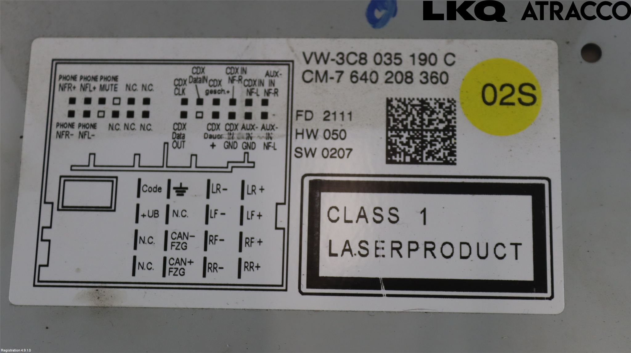 Volkswagen VW SCIROCCO 09-17 Cd Radio - Multimediapanel