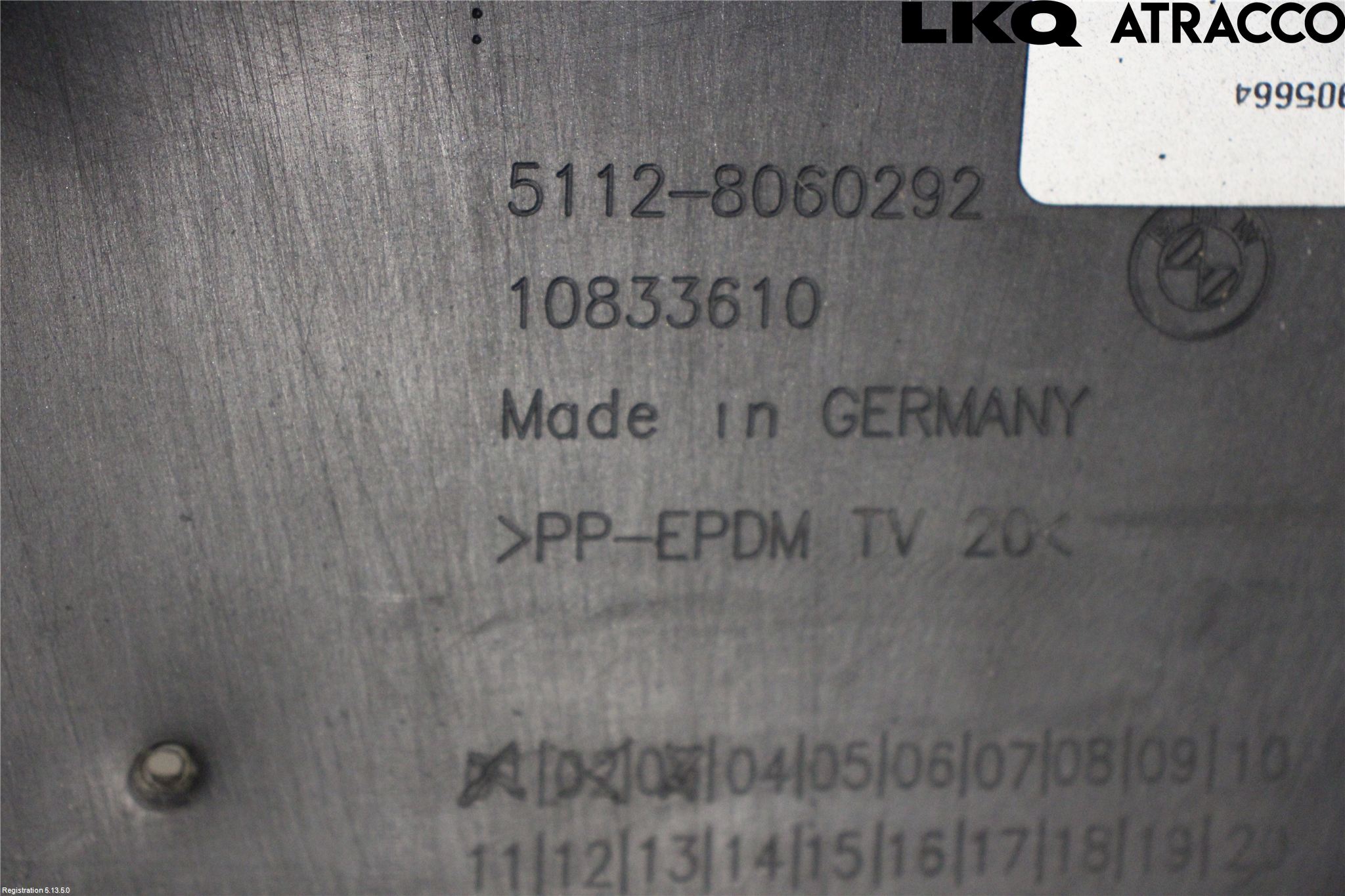 BMW 1 F20/F21 11-19 Stötfångarbeklädnad Bak