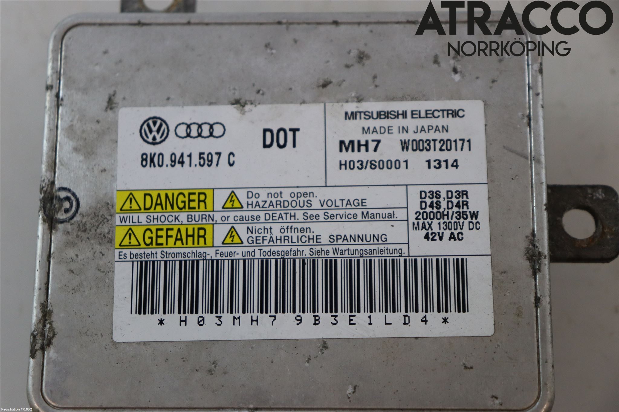 Audi A4/S4 08-11 Styrenhet Strålkastare