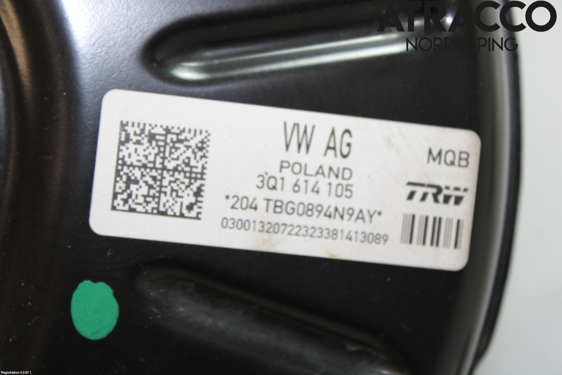 Volkswagen VW PASSAT 15-19 Bromsservo