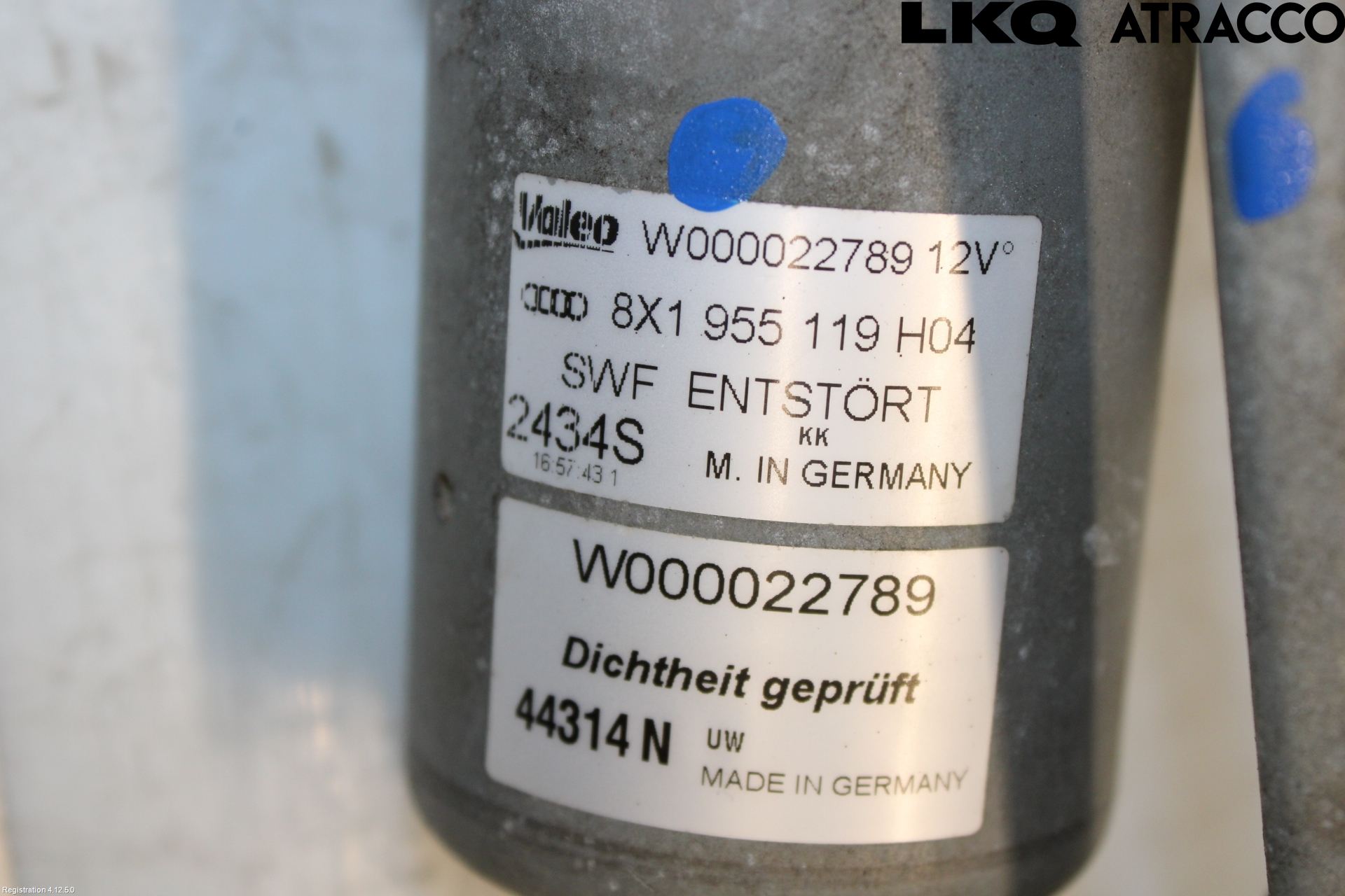 Audi A1/S1 11-18 Torkarmekanism Vindruta