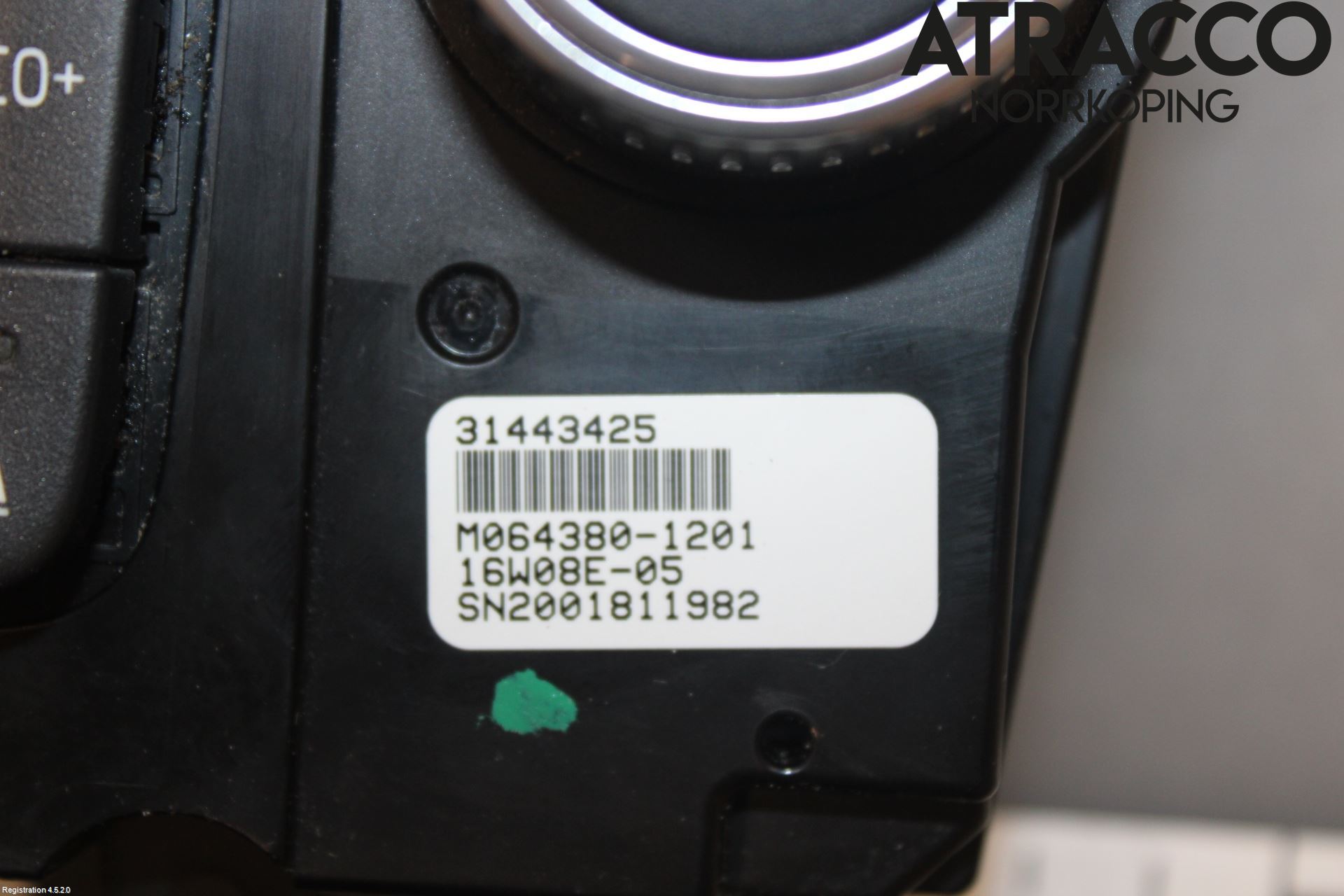 Volvo V70 14-16 Värmereglage