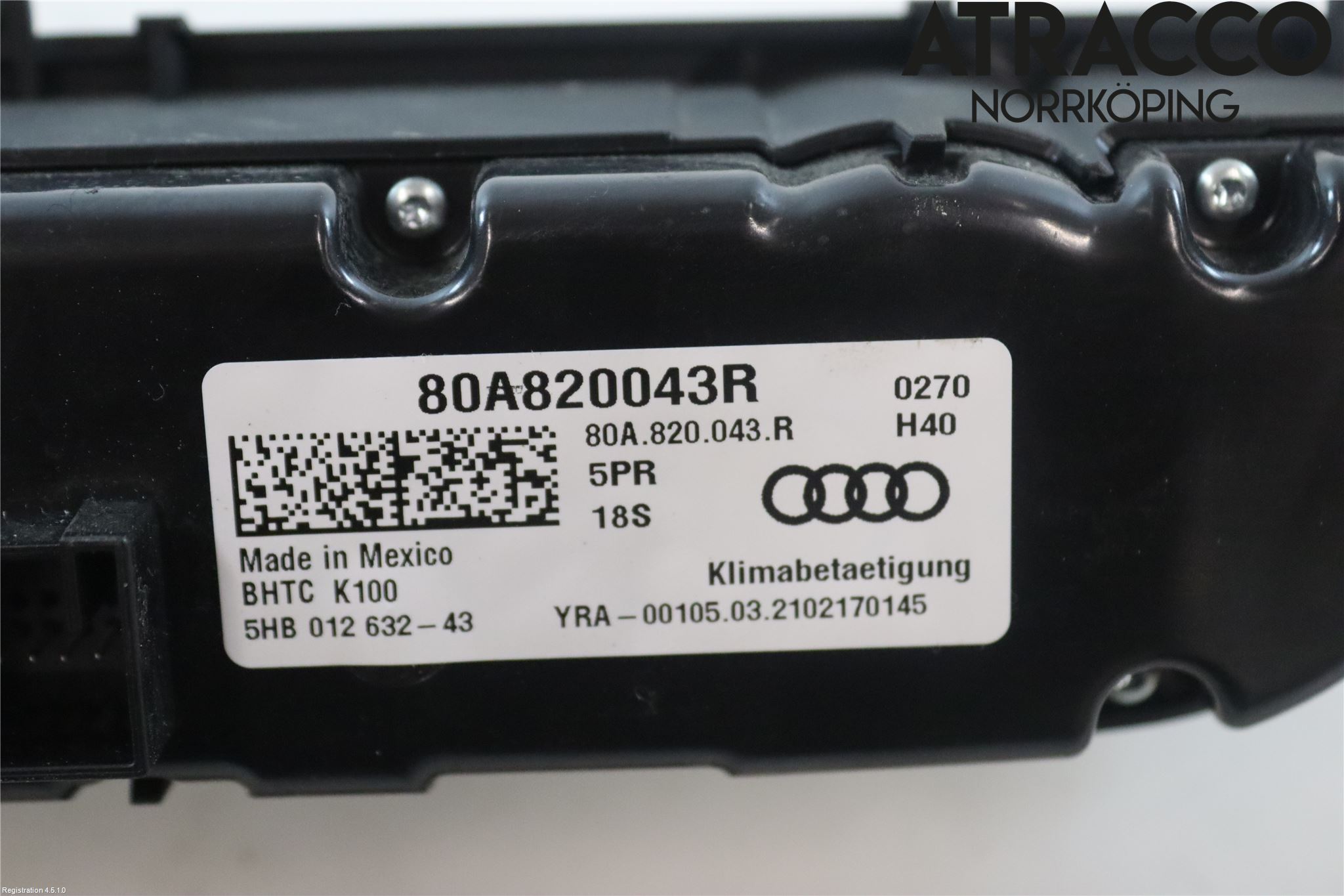 Audi Q5/SQ5 17- Värmereglage