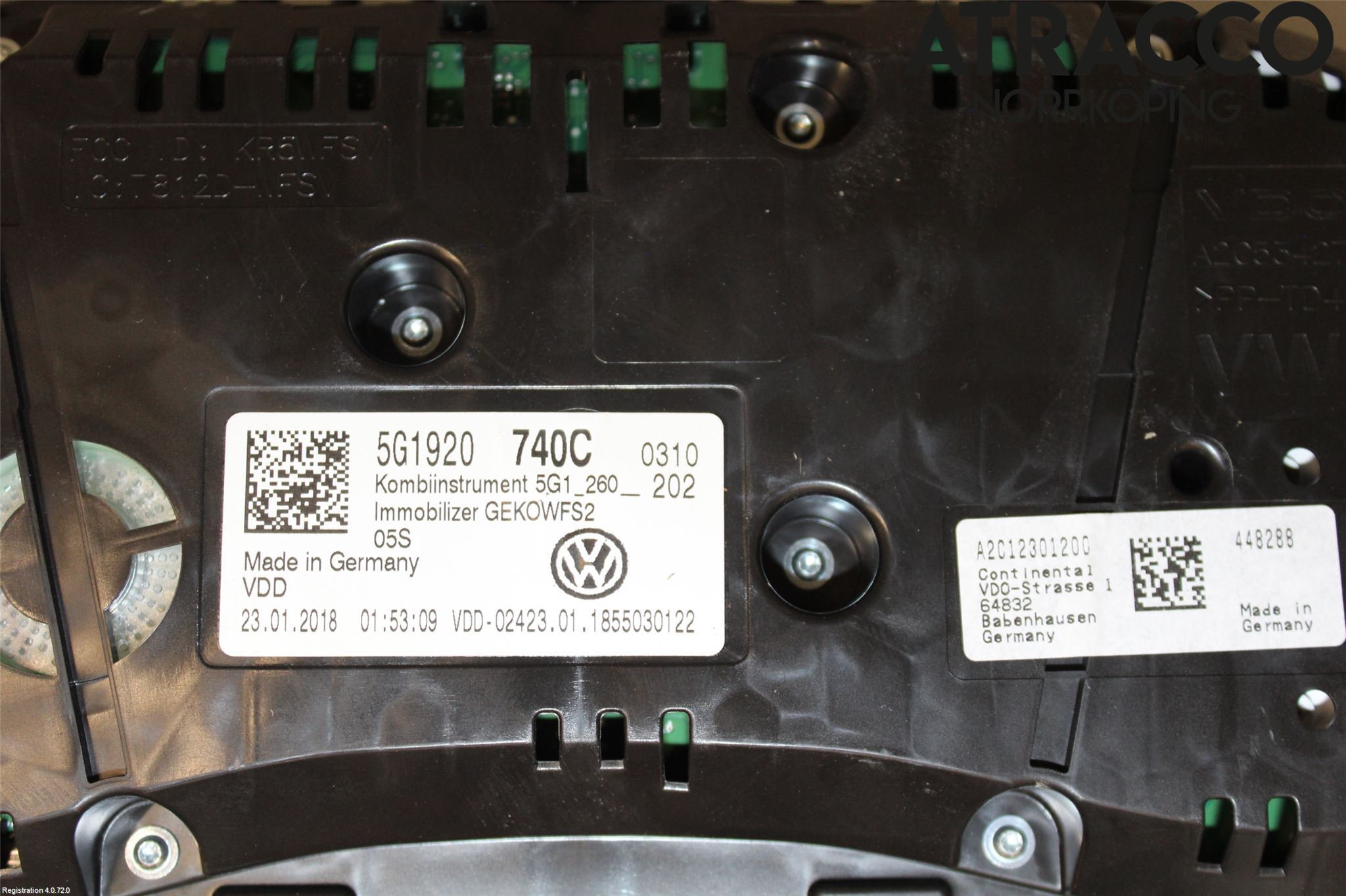 Volkswagen VW GOLF / E-GOLF VII 13-20 Instrument Komb