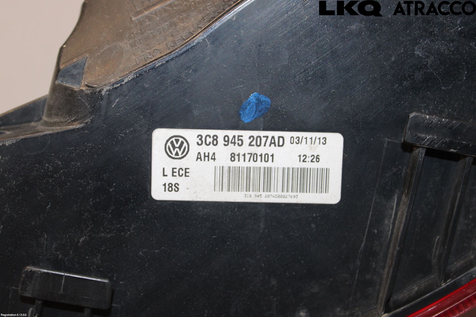 Volkswagen VW PASSAT CC 08-16 Bakljus Vänster
