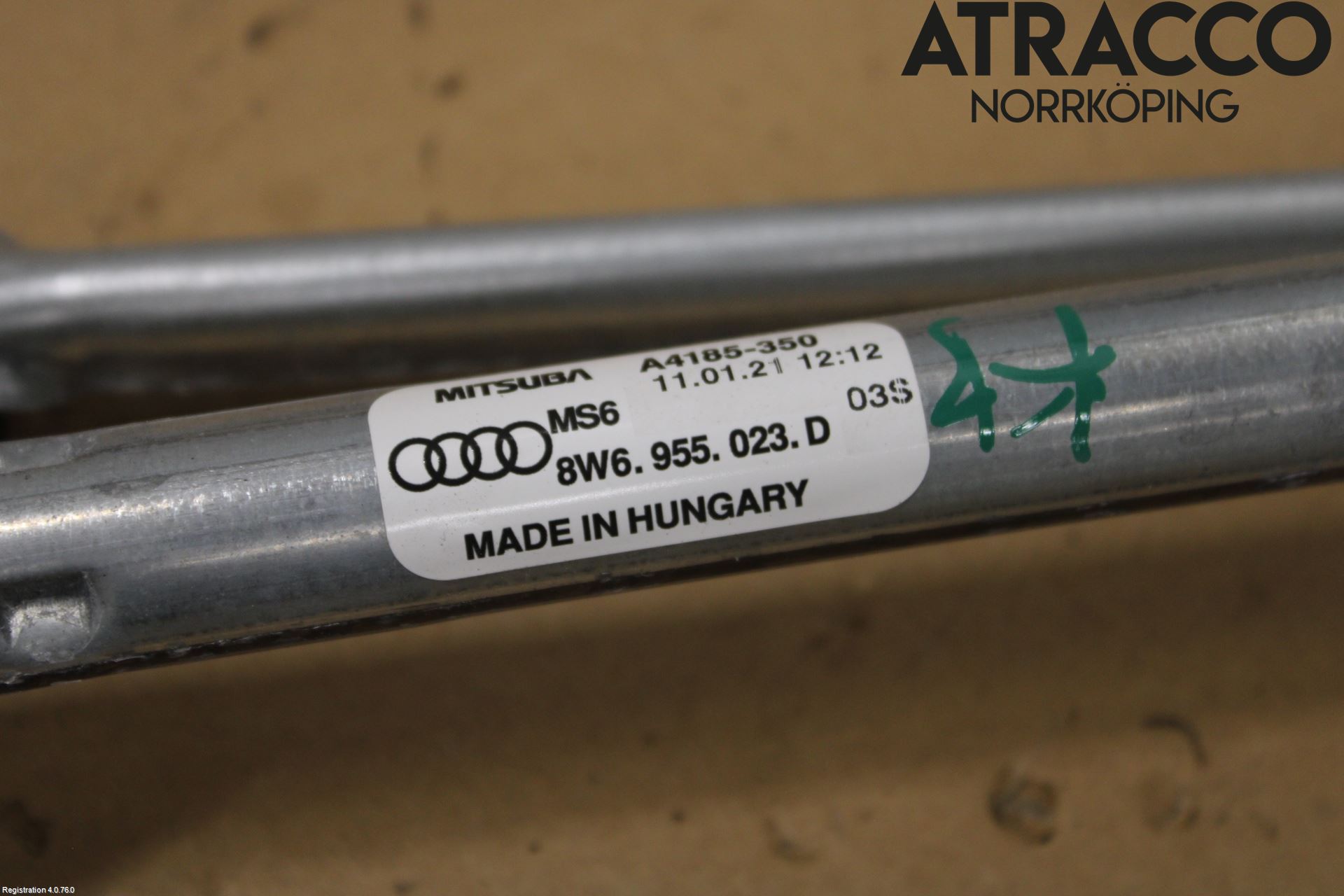 Audi A5 17- Torkarmekanism Vindruta