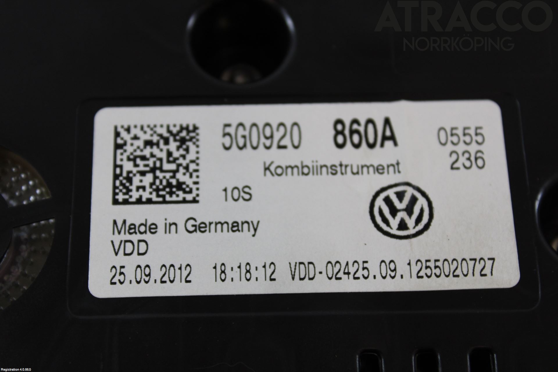 Volkswagen VW GOLF / E-GOLF VII 13-20 Instrument Komb