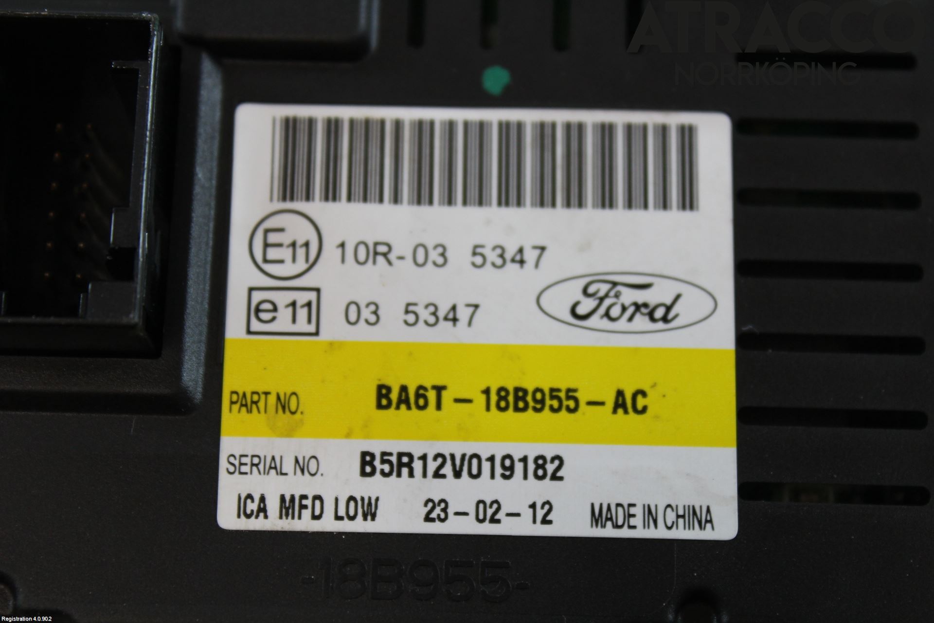 Ford FIESTA 09-12 Färddator