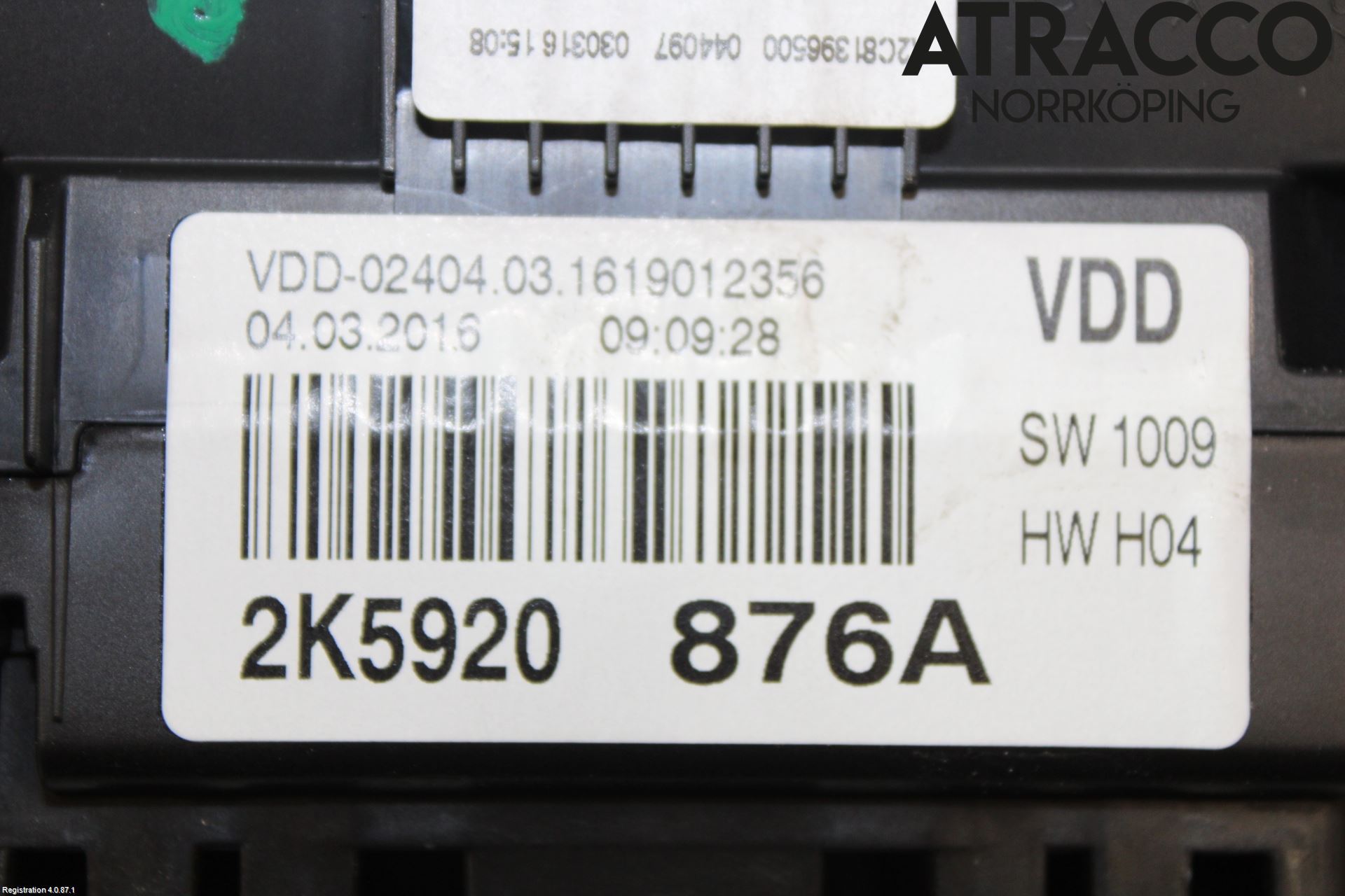 Volkswagen VW CADDY 16-20 Instrument Komb