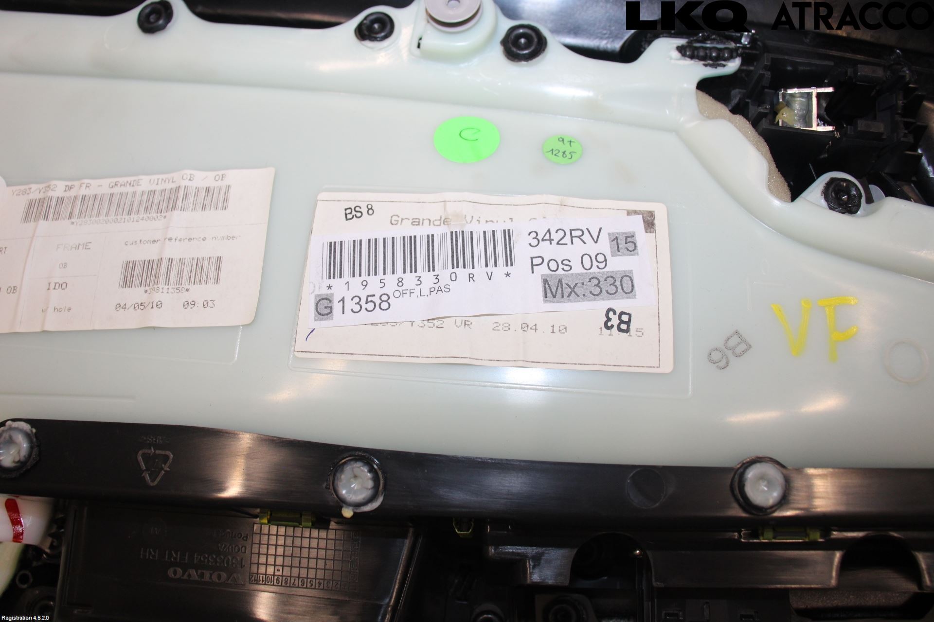 Volvo S60 11-13 Dörrklädsel Hö