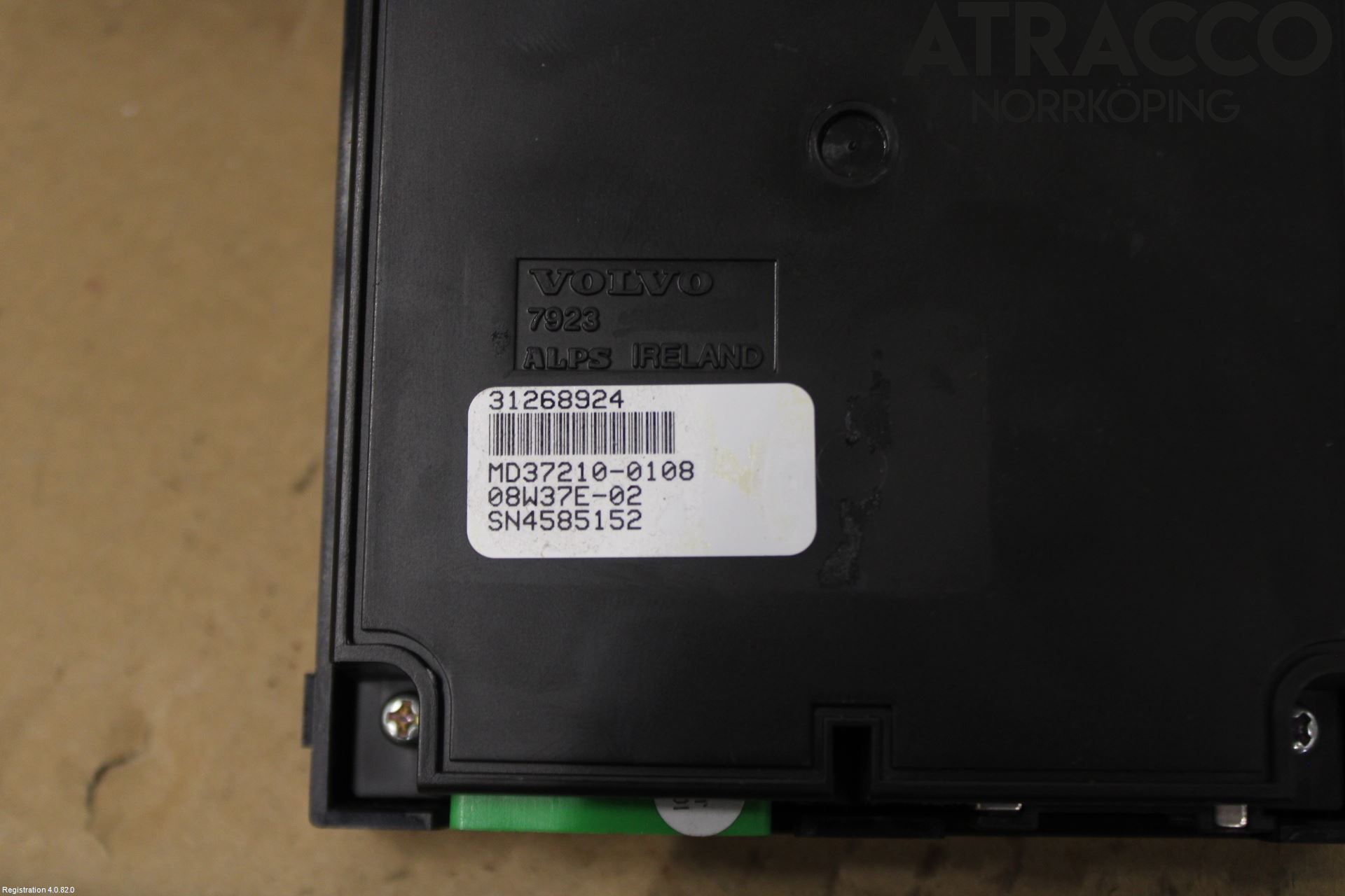 Volvo V70 08-13 Kontrolldisplay