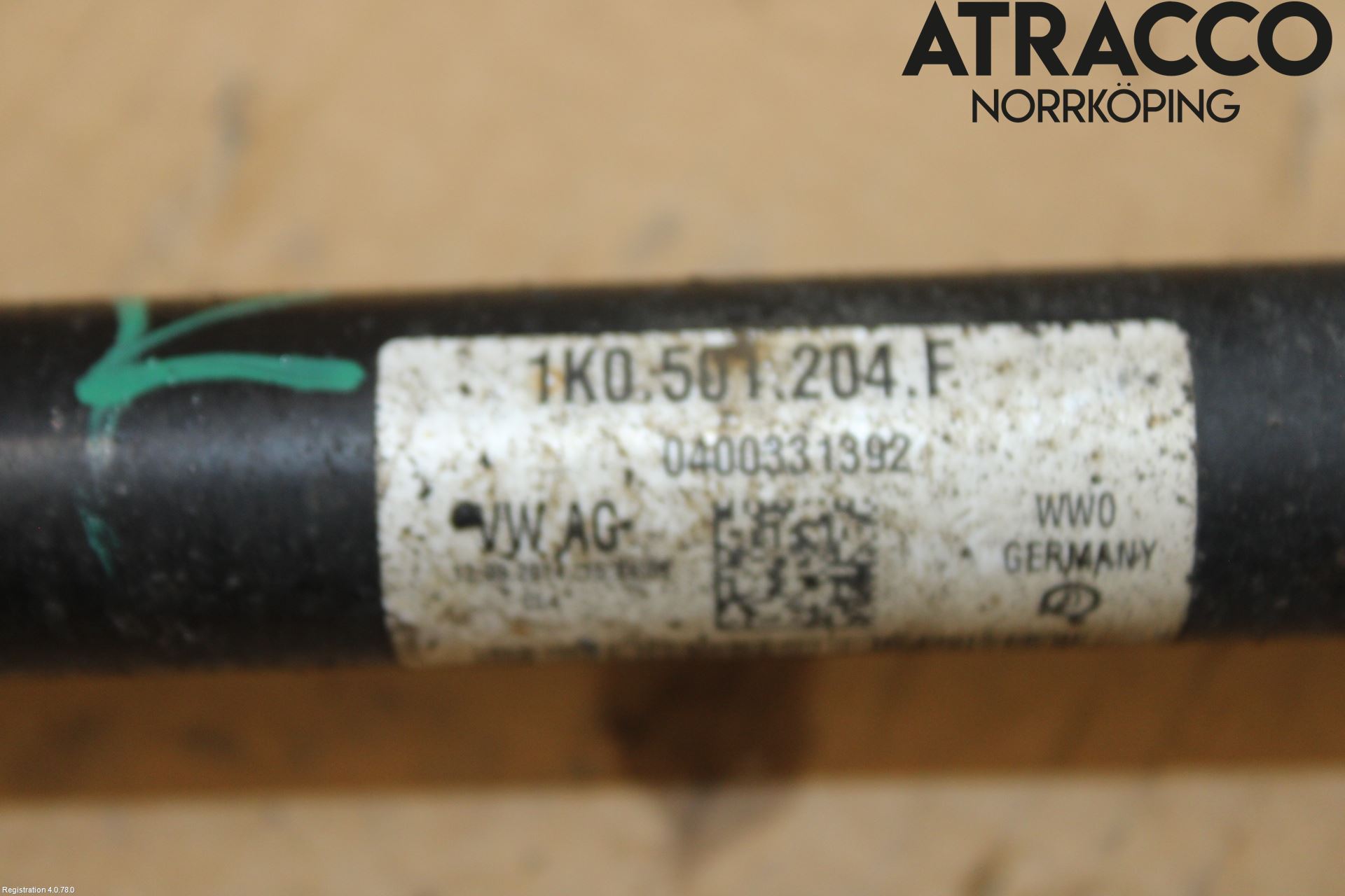 Volkswagen VW TIGUAN 07-16 Drivaxel Bak Höger