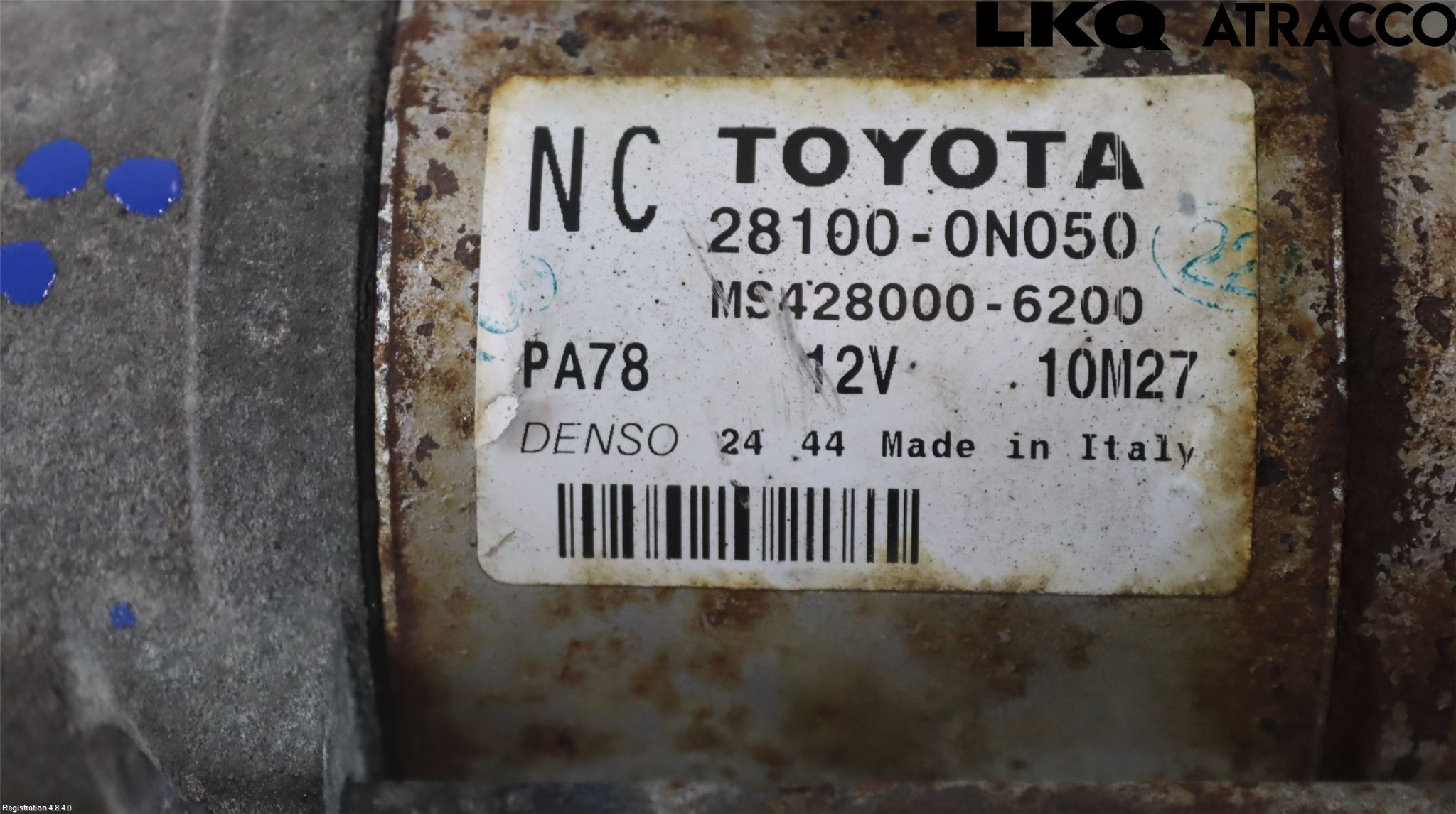 Toyota AURIS 10-12 Startmotor Diesel