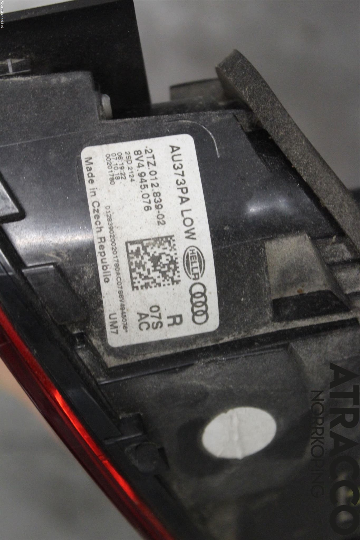 Audi A3/S3 8V 13-20 Bakljus Lucka Hö
