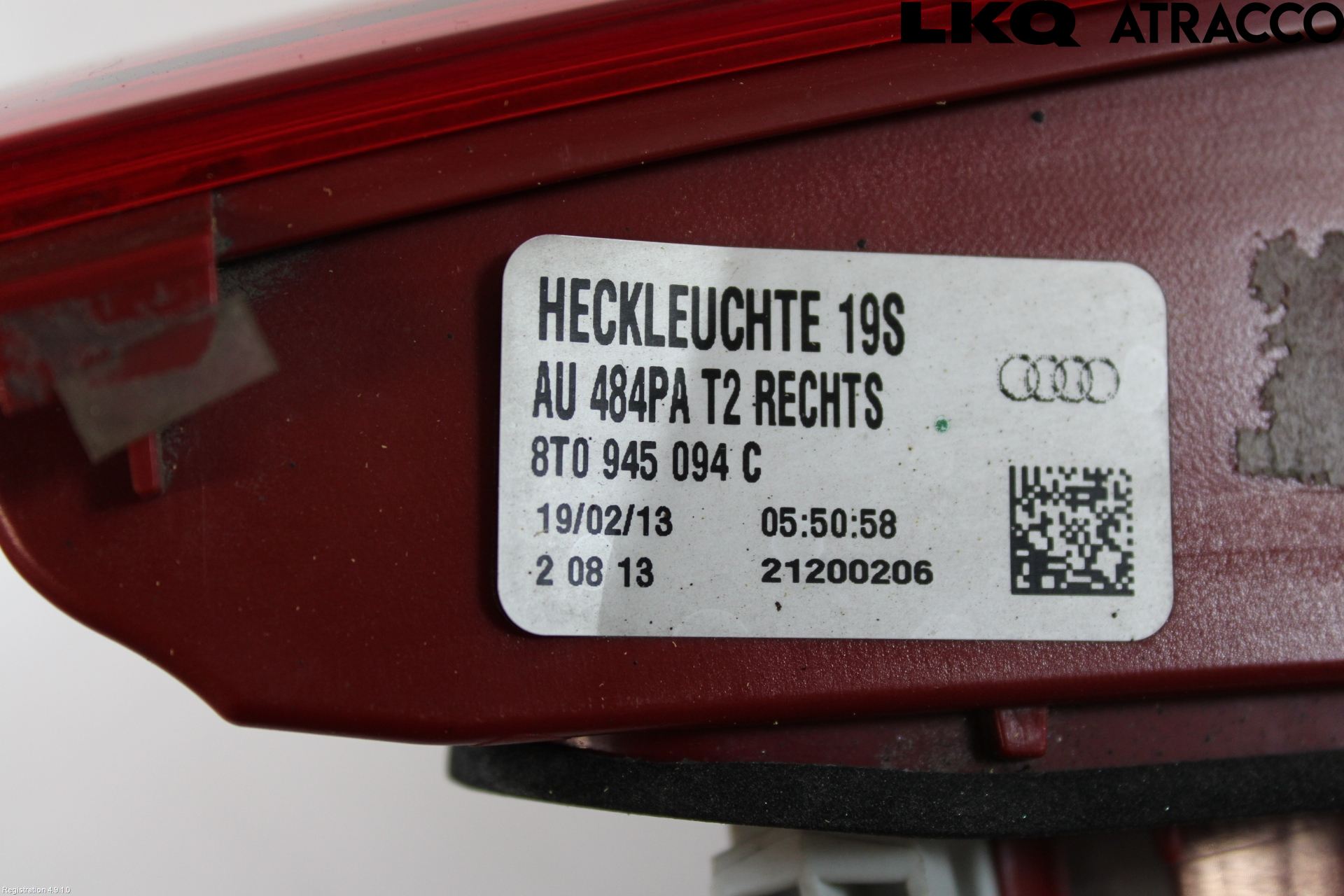 Audi A5 07-16 Bakljus Lucka Hö