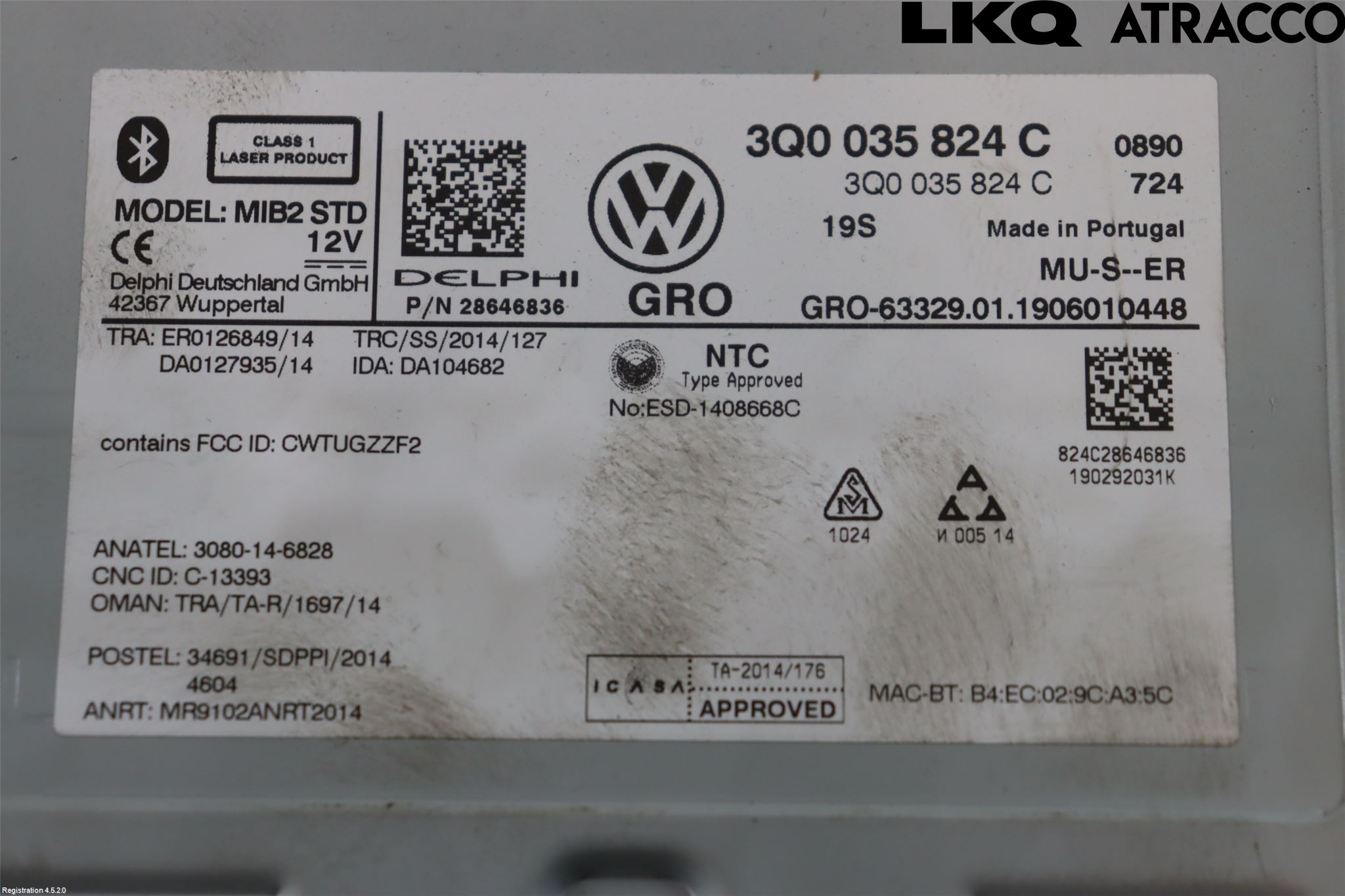 Volkswagen VW CRAFTER II / E-CRAFTER 17- Cd Radio - Multimediapanel