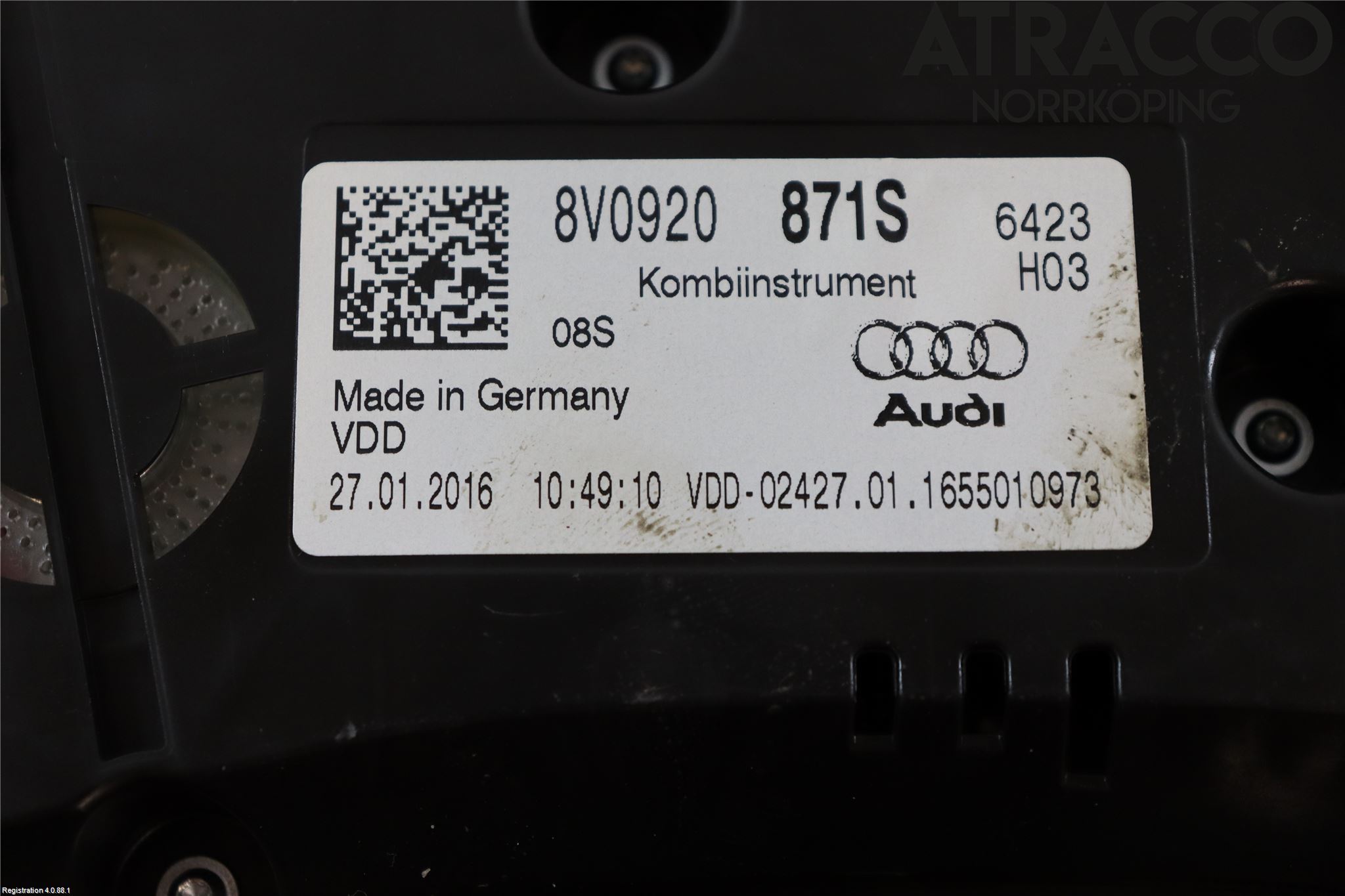 Audi A3/S3 8V 13-20 Instrument Komb
