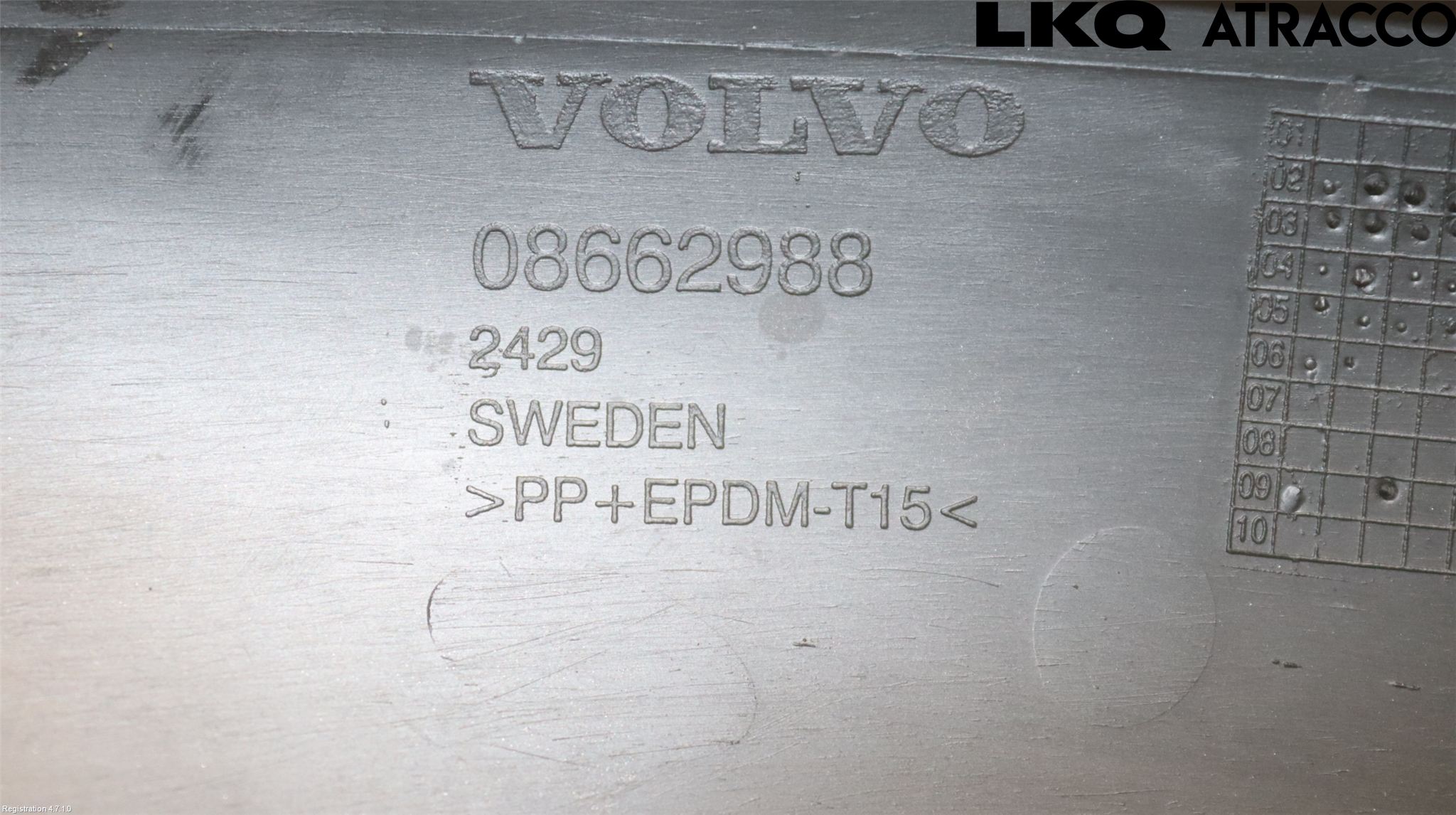 Volvo S80 04-06 Stötfångarlist Fram
