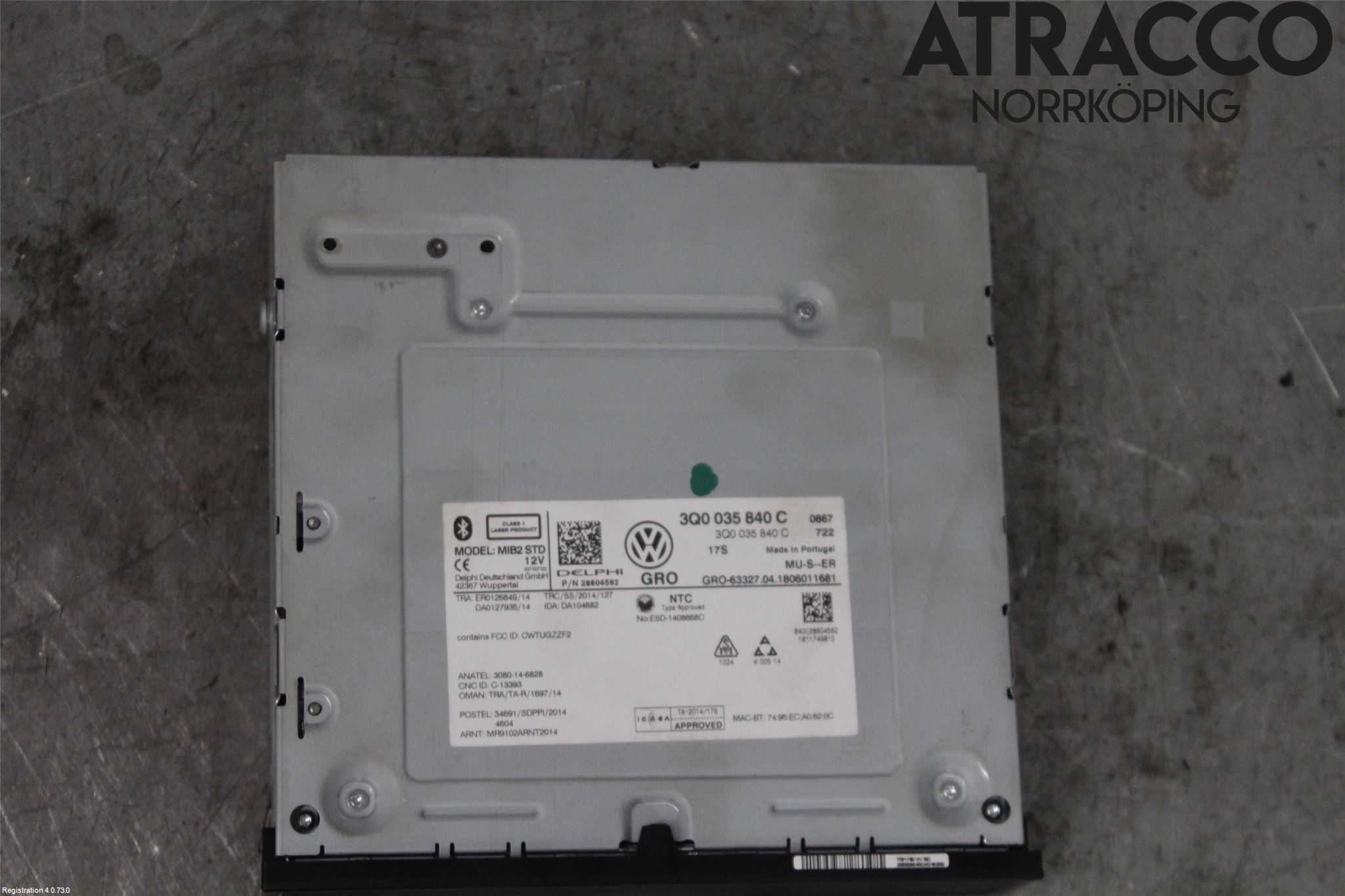Volkswagen VW GOLF / E-GOLF VII 13-20 Cd Radio - Multimediapanel