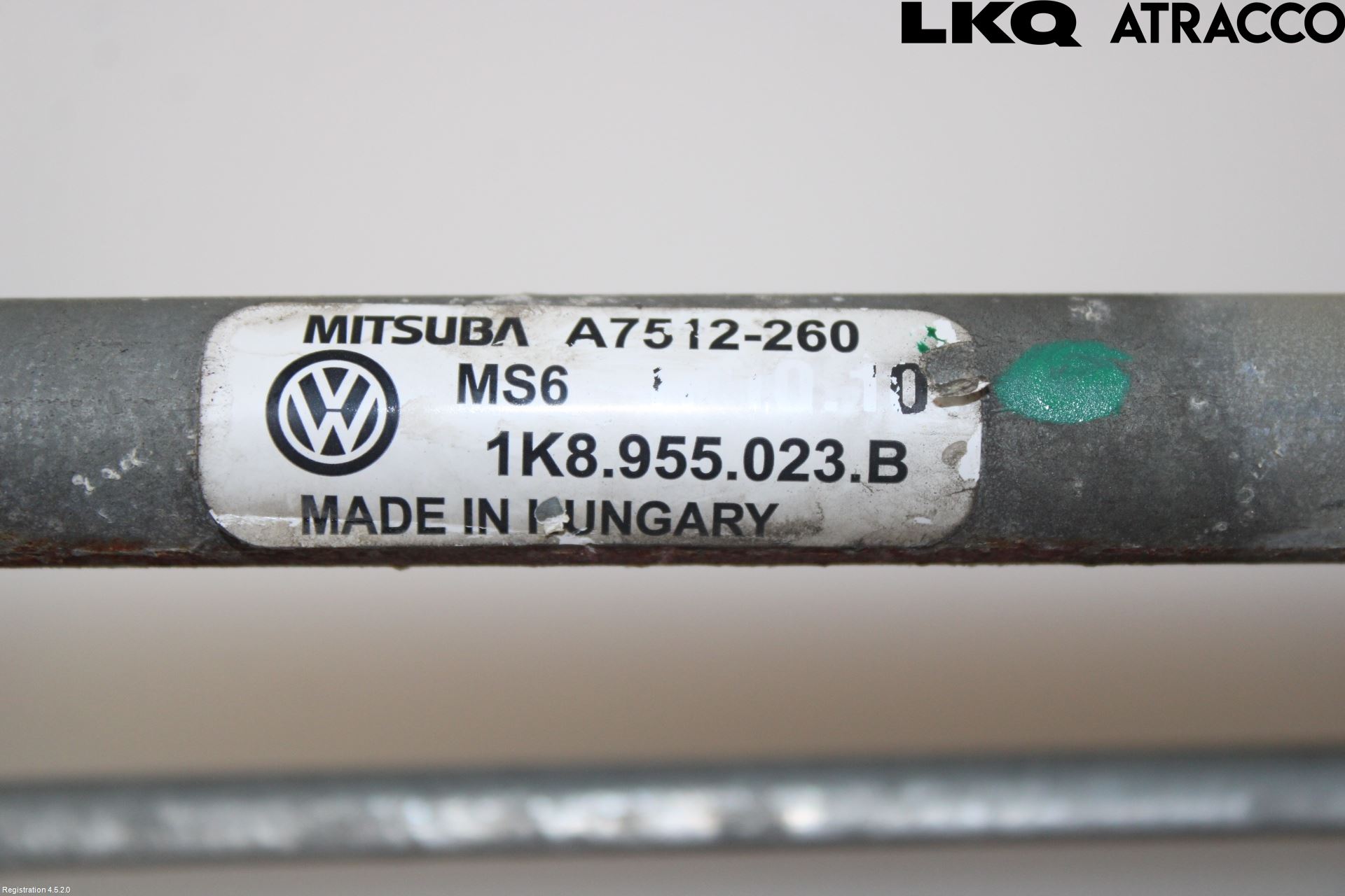 Volkswagen VW SCIROCCO 09-17 Torkarmekanism Vindruta
