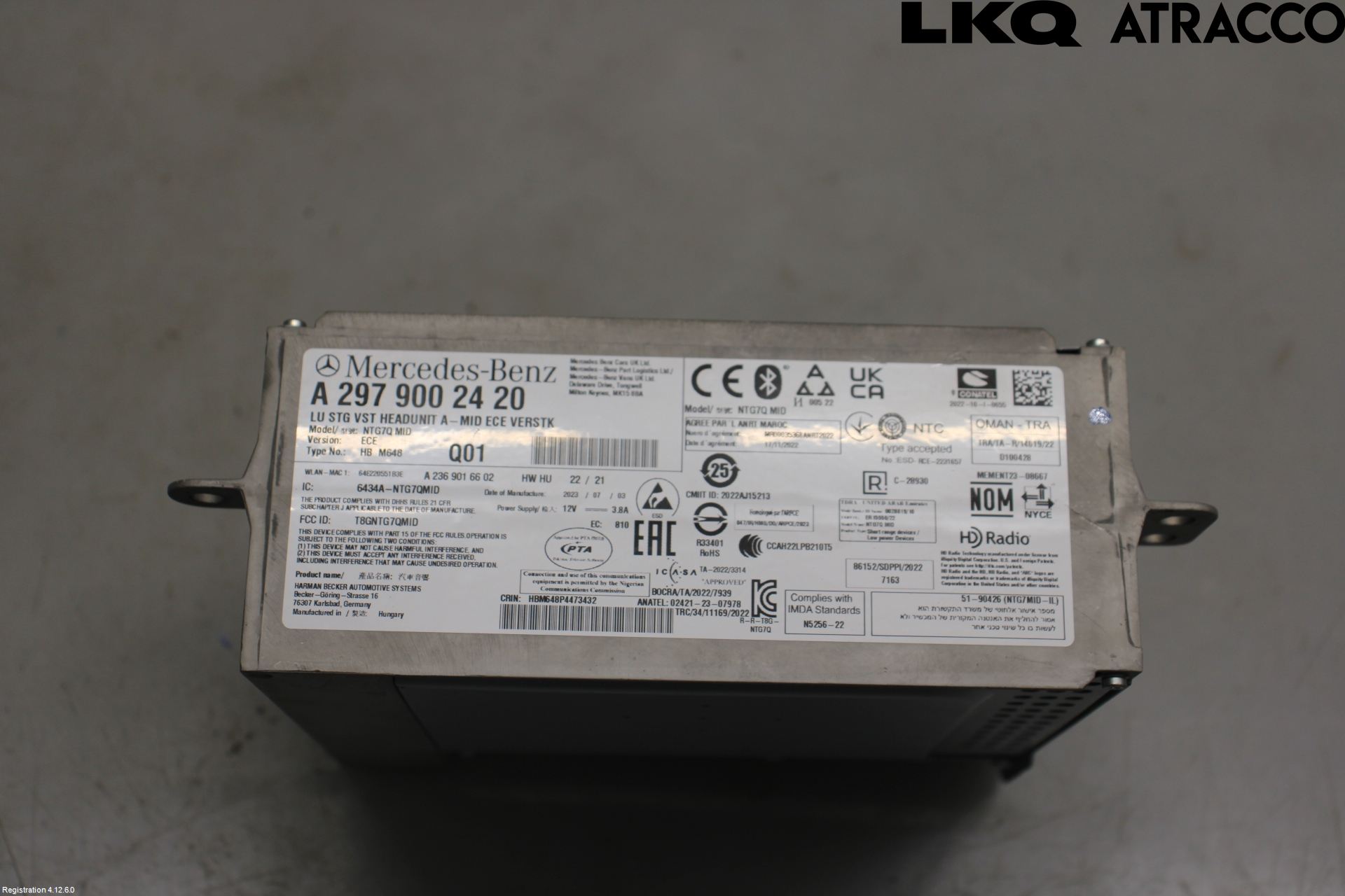 Mercedes-Benz MB C-KLASS (W206) 21- Cd Radio - Multimediapanel