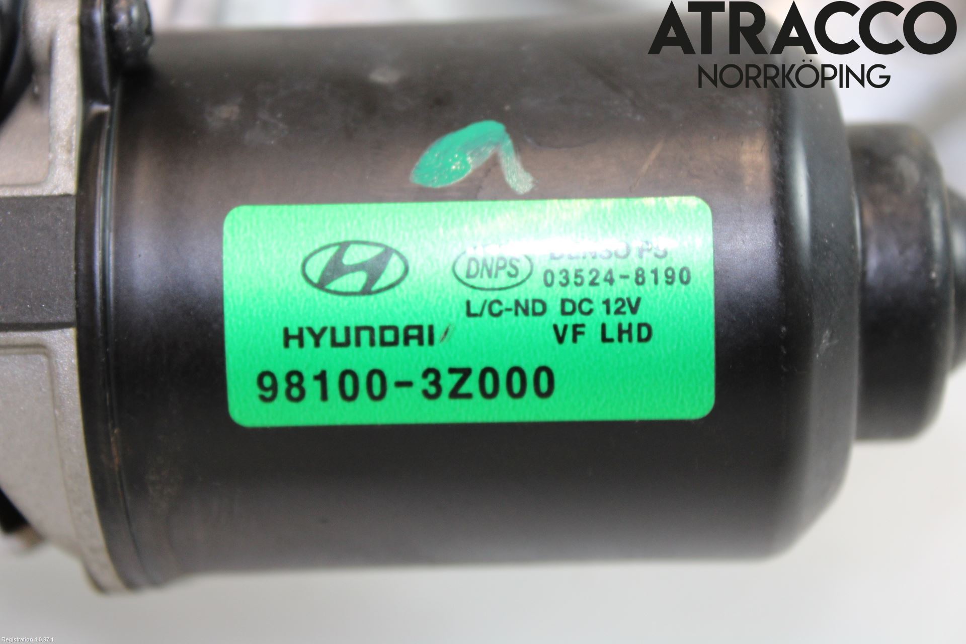 Hyundai i40 08-15 Torkarmekanism Vindruta