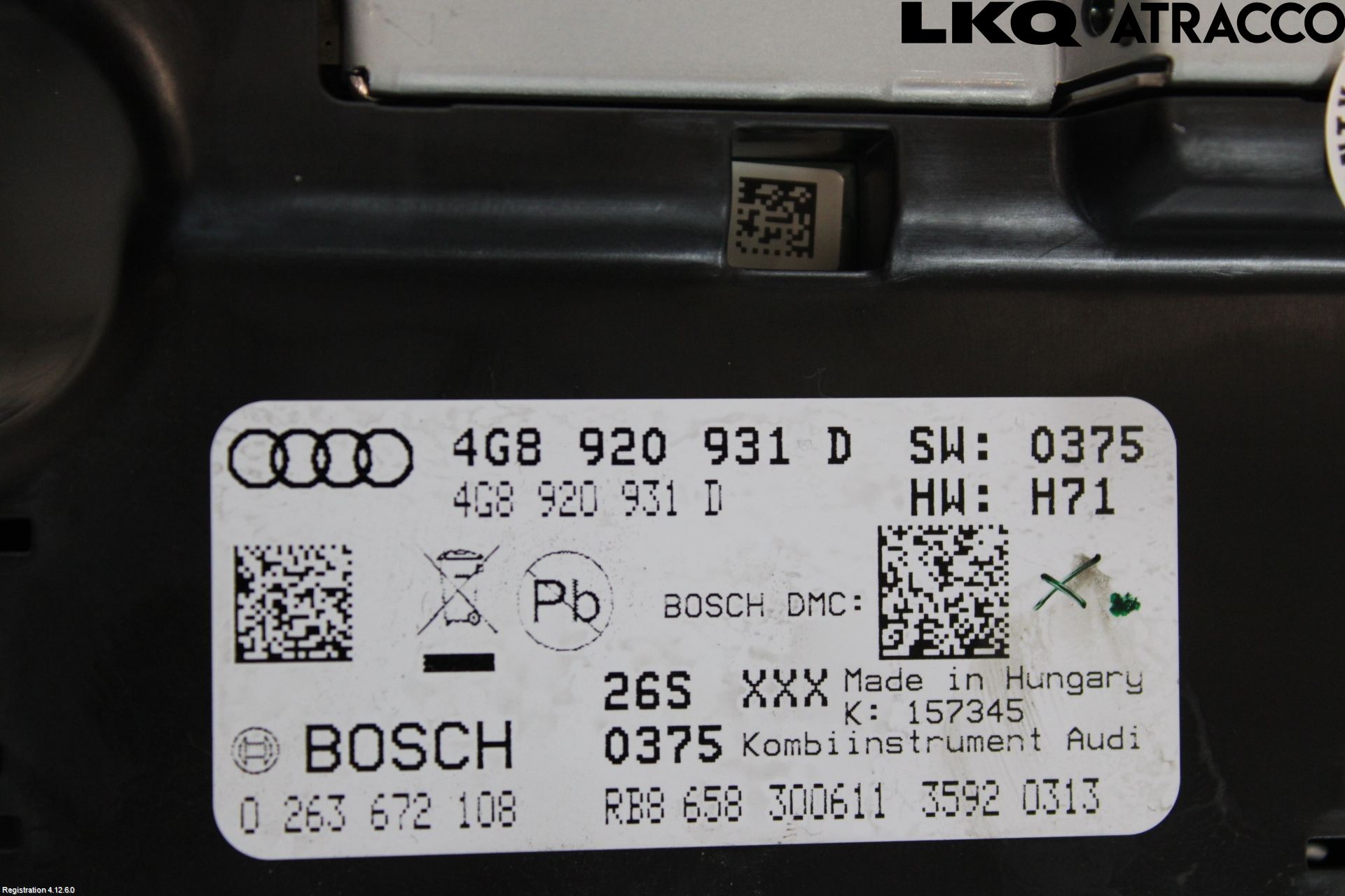 Audi A6/S6 4G 11-18 Instrument Komb