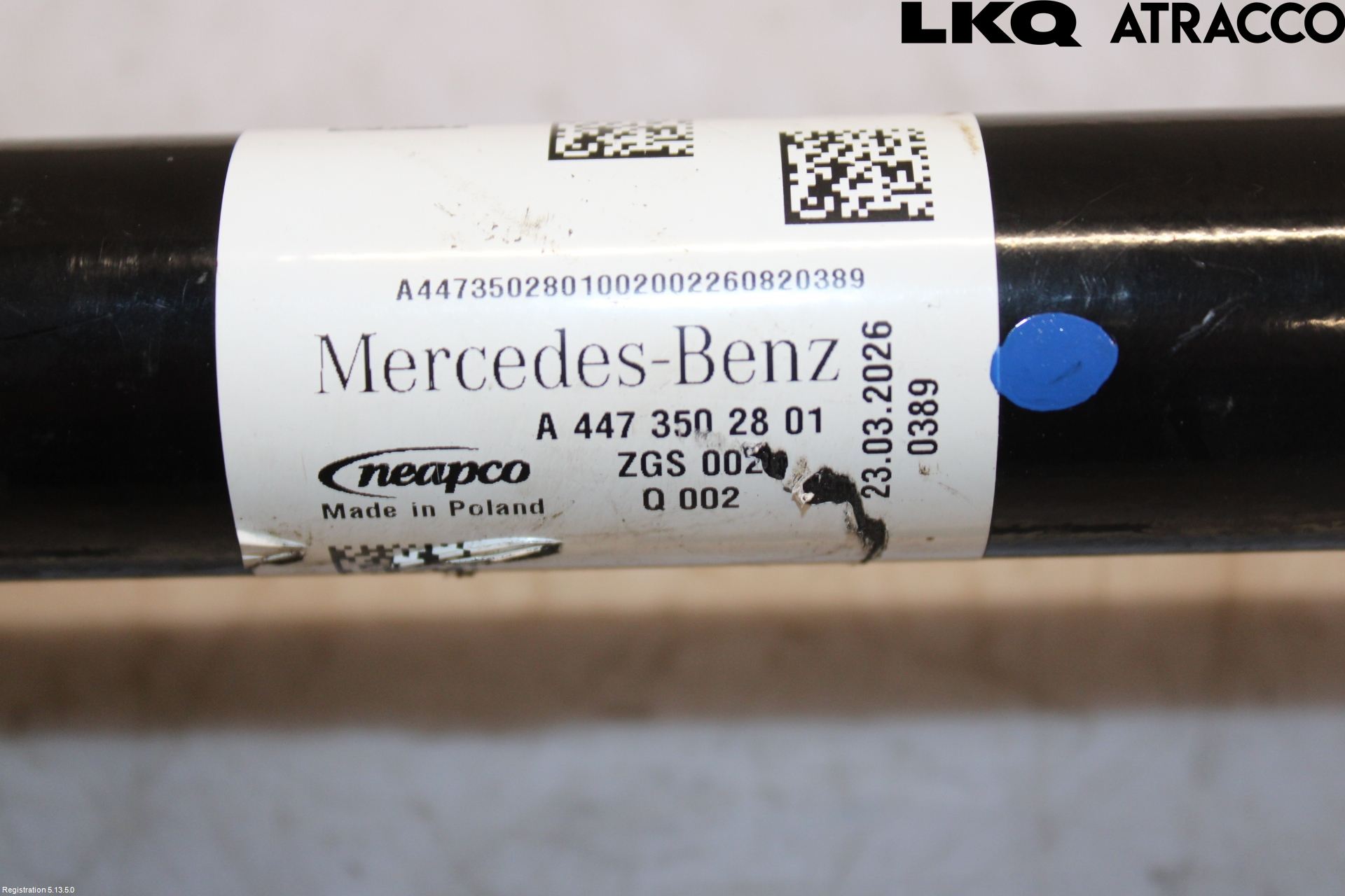 Mercedes-Benz MB VITO/V-KLASS (W640,W447,W448) 14- Drivaxel Bak Höger
