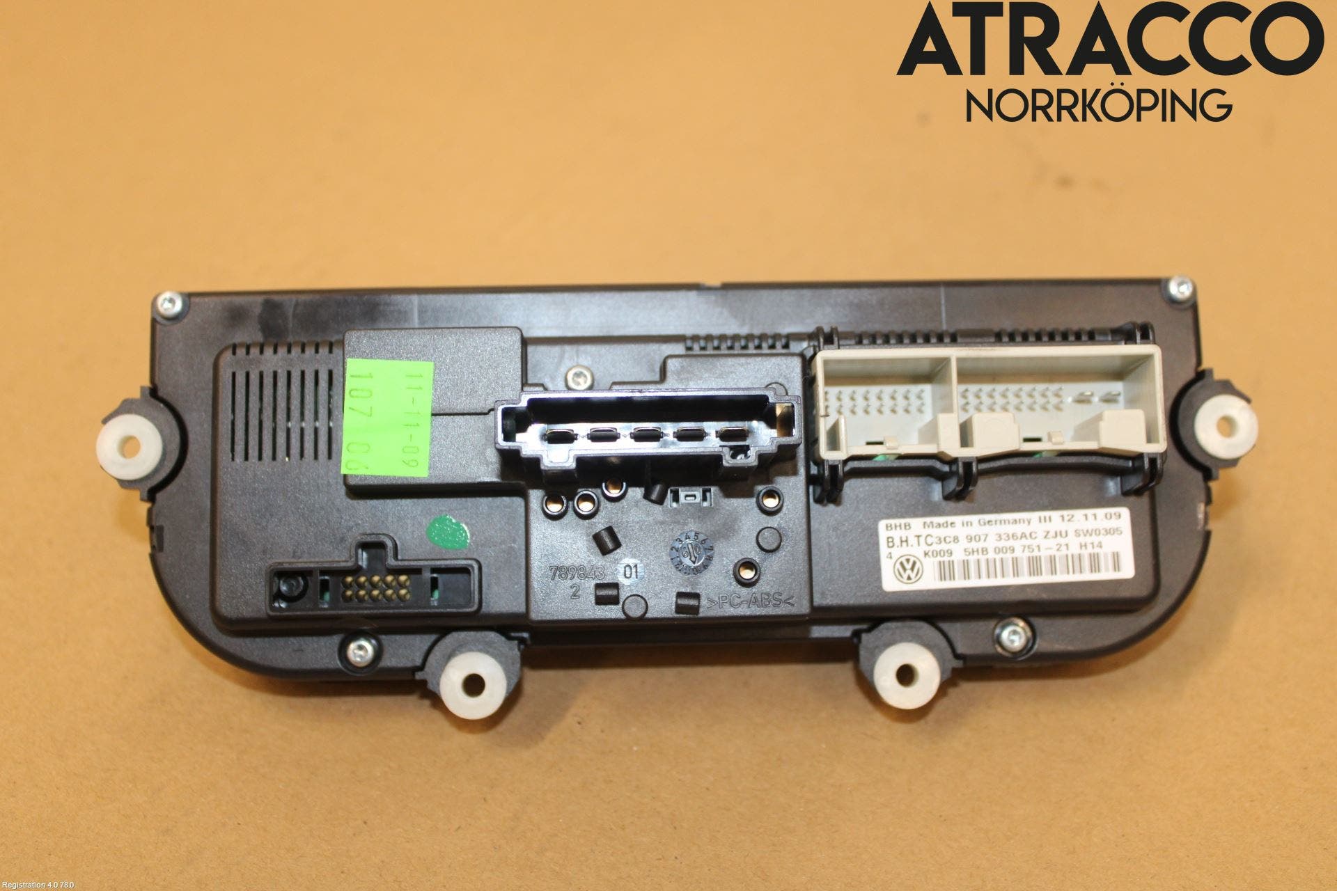 Volkswagen VW GOLF VI 09-13 Värmereglage