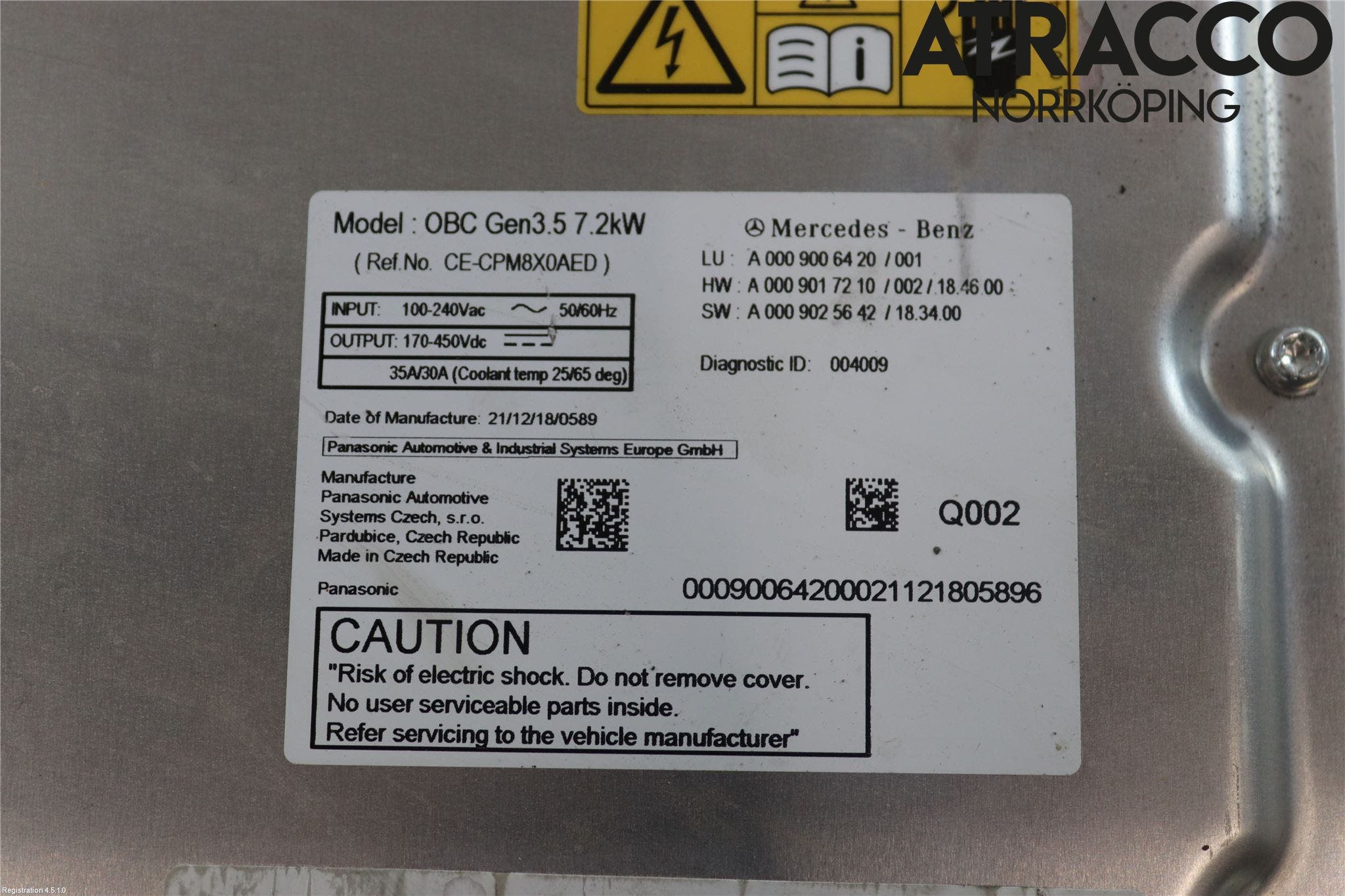 Mercedes-Benz MB E-KLASS (W213) 16-23 Batteriladdare Högspänning