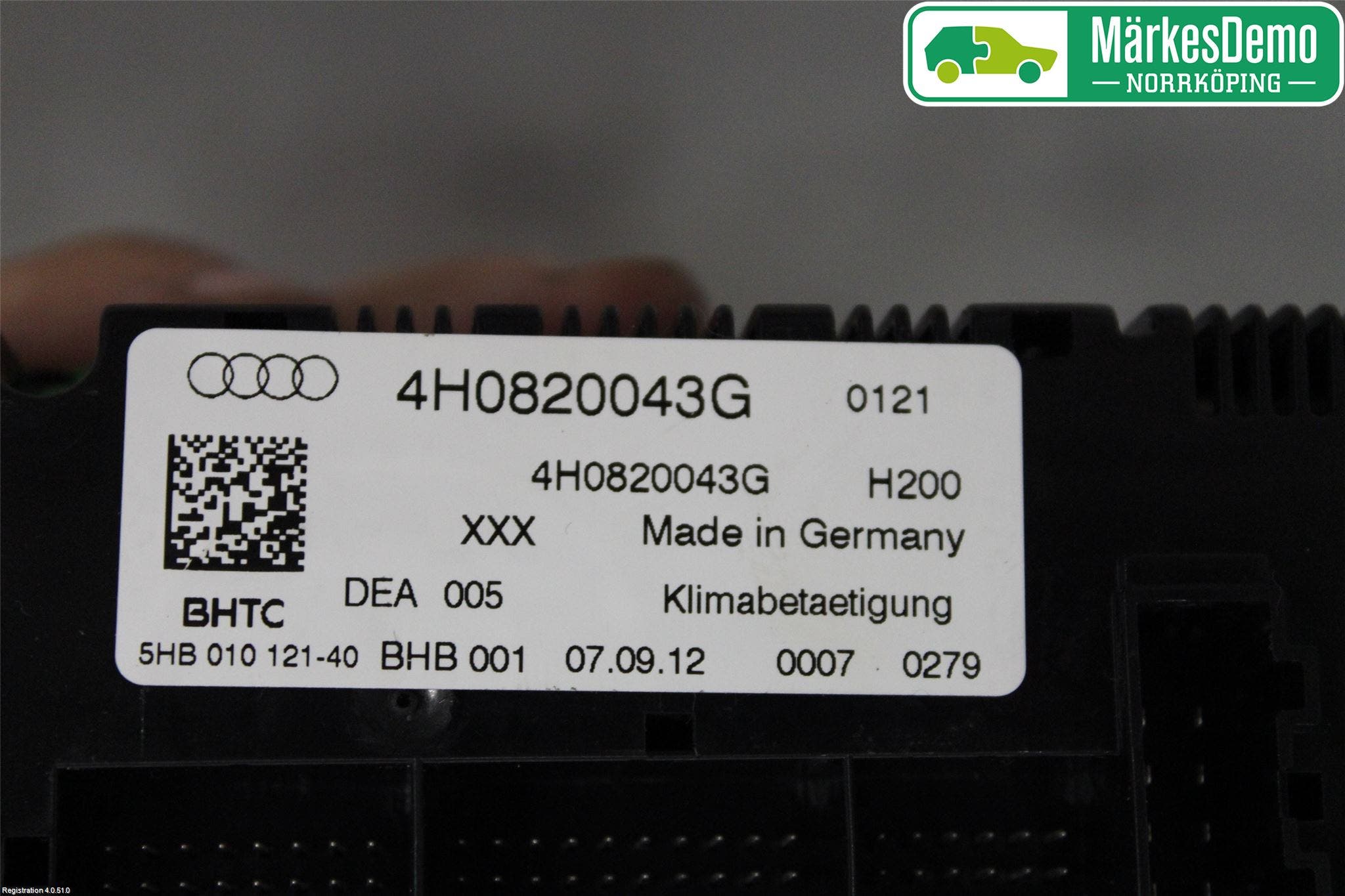 Audi A8/S8 4H 10-17 Värmereglage