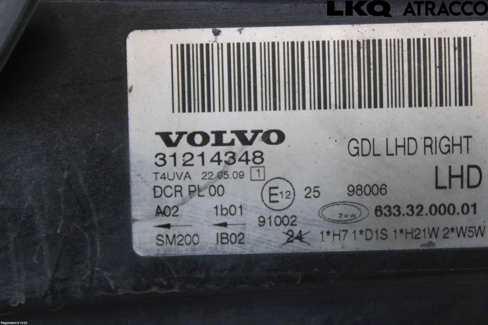 Volvo S80 07-13 Strålkastare Höger