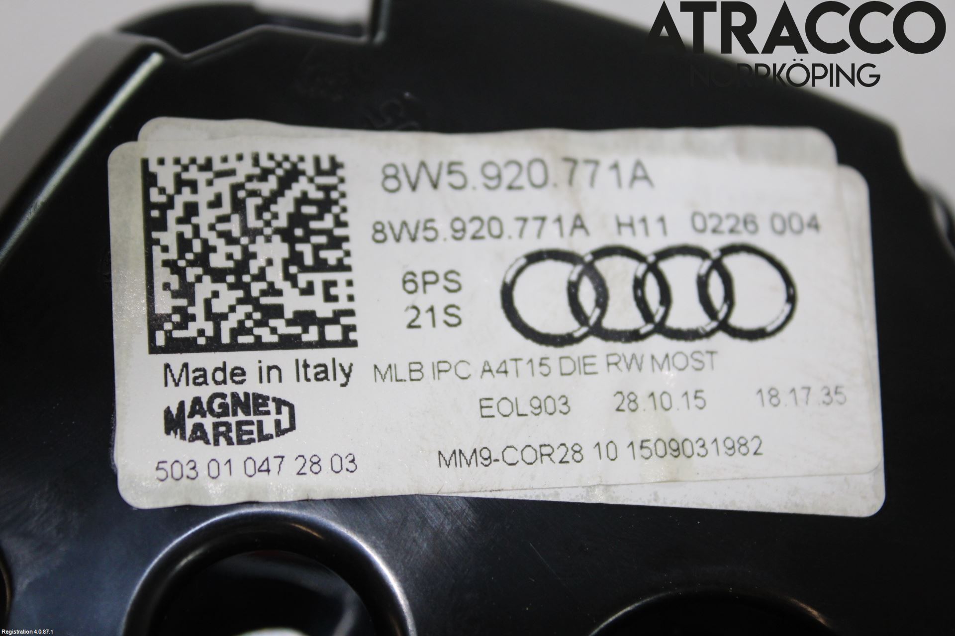 Audi A4/S4 B9 16-19 Instrument Komb
