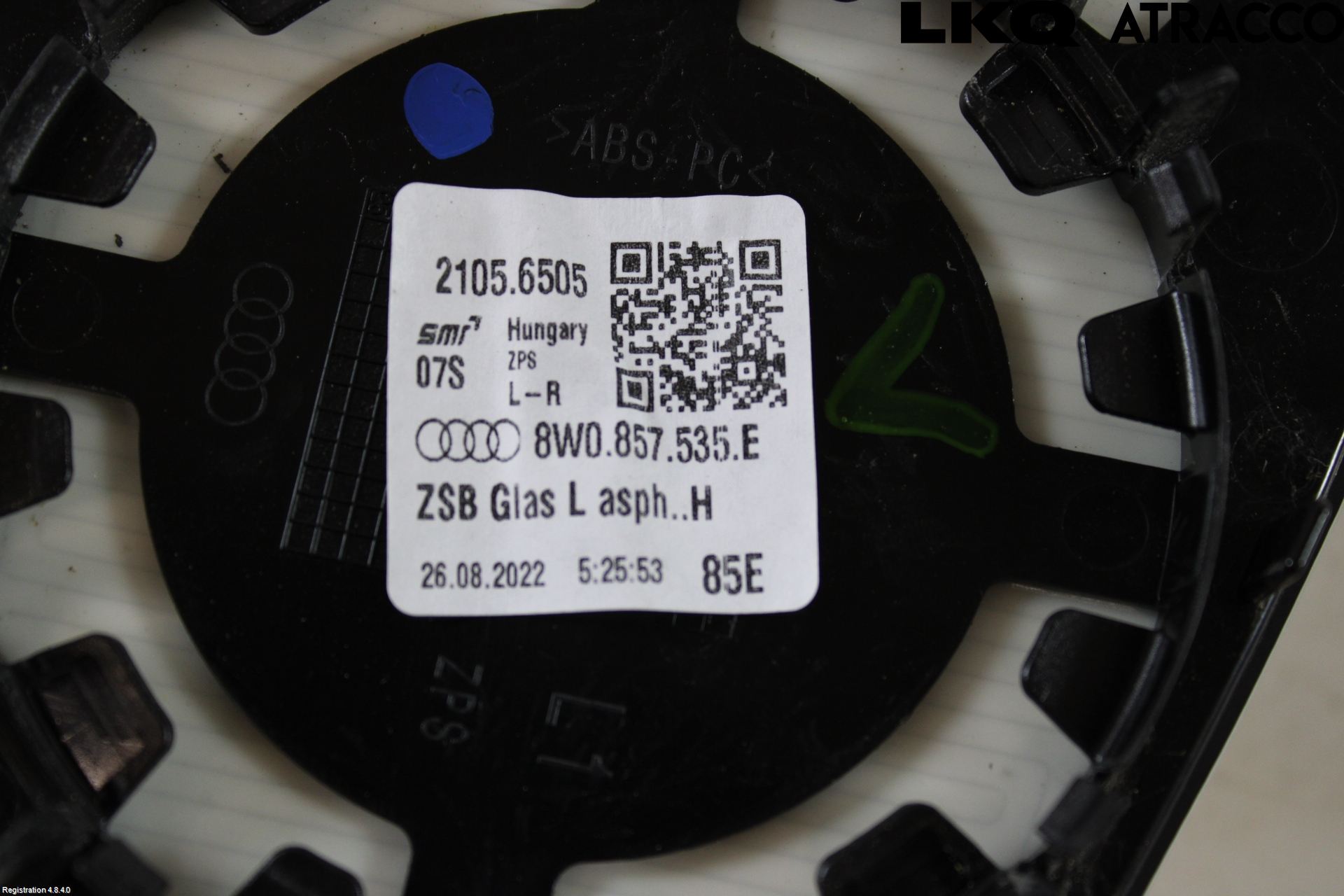 Audi A4/S4 B9 20- Spegelglas Vä